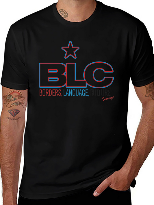 BLC Borders Language Culture Black Graphic Tee