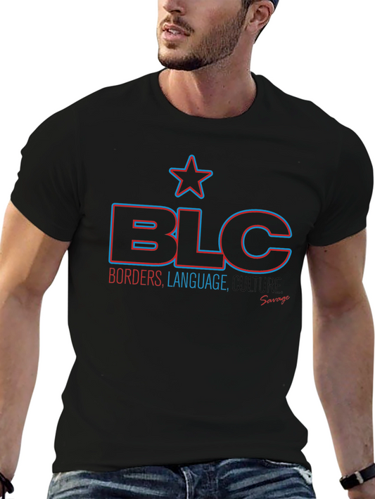 BLC Borders Language Culture Black Graphic Tee