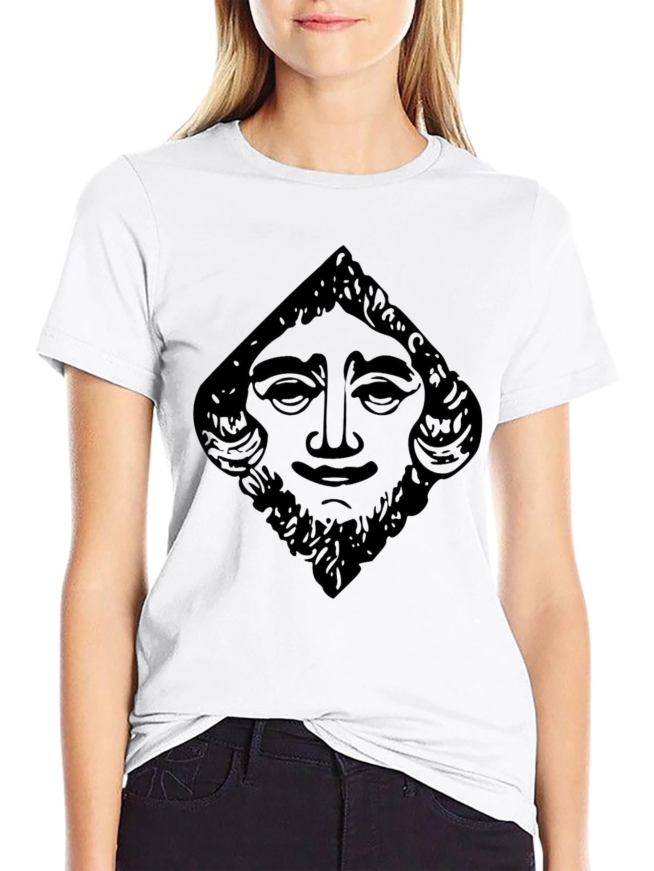 Graphic Tee - Bearded Face Design