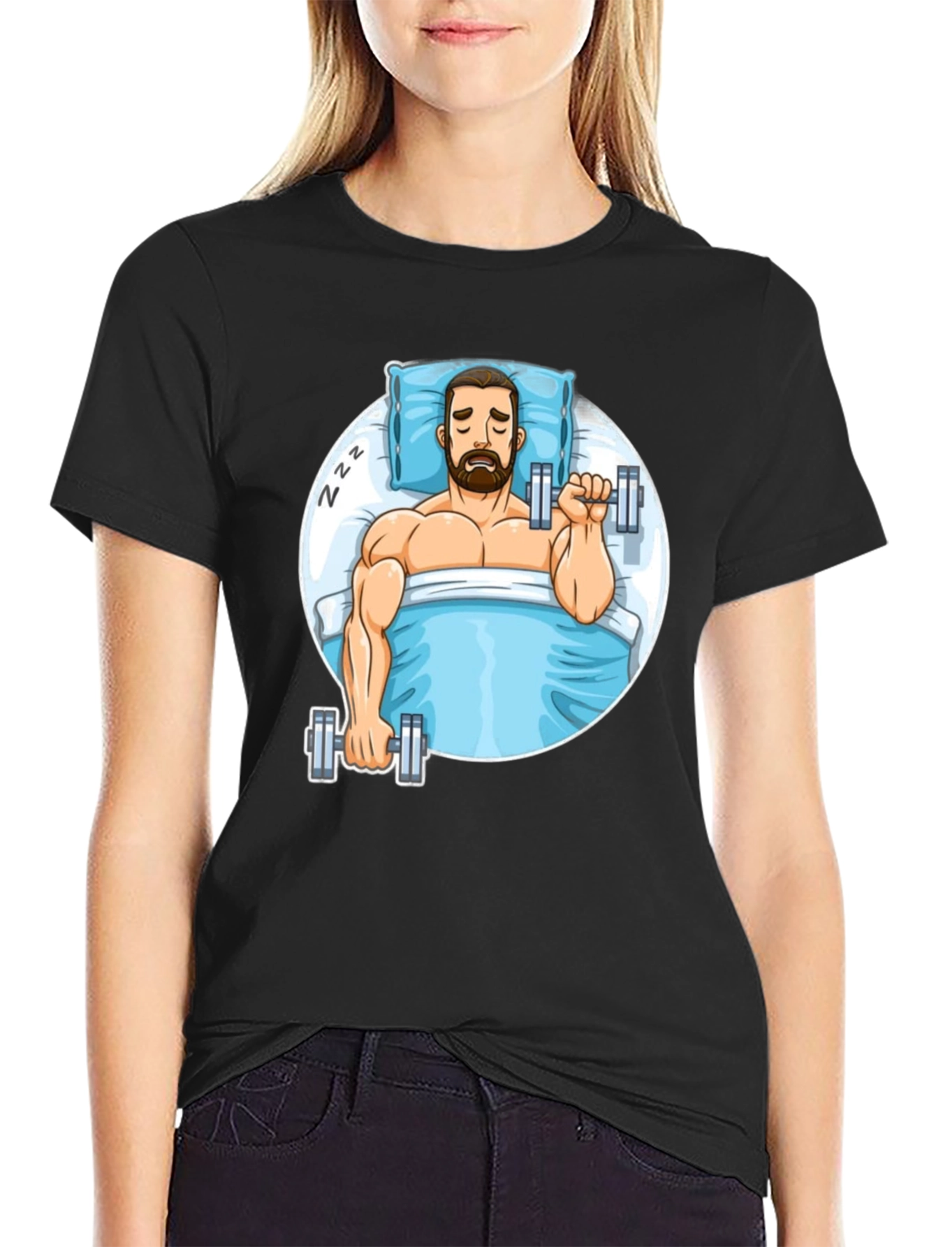 Funny Sleeper Workout Graphic T-Shirt