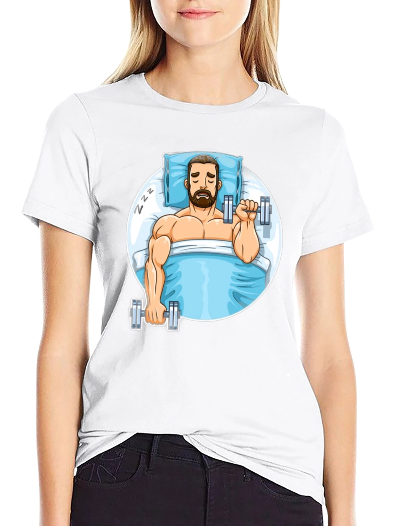Funny Sleeper Workout Graphic T-Shirt