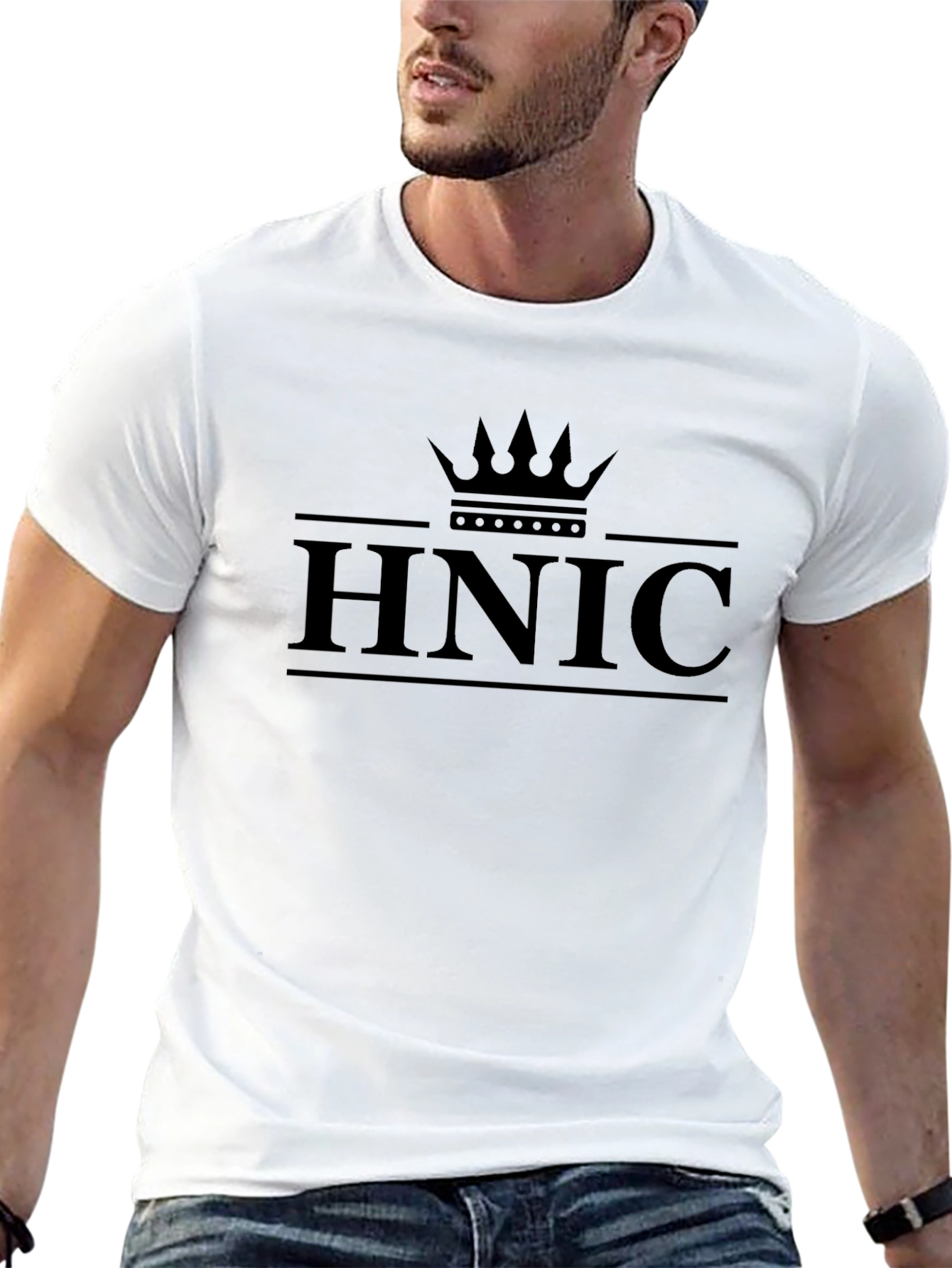 HNIC Crown Graphic T-Shirt - Premium Black Cotton Tee