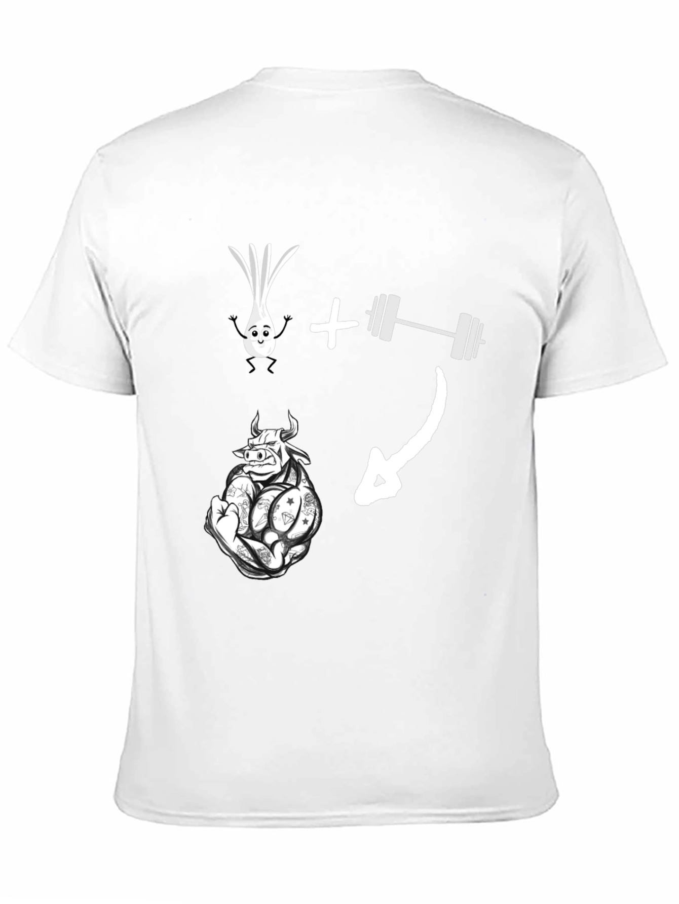 Funny Gym Workout T-Shirt - Onion Bull Pun