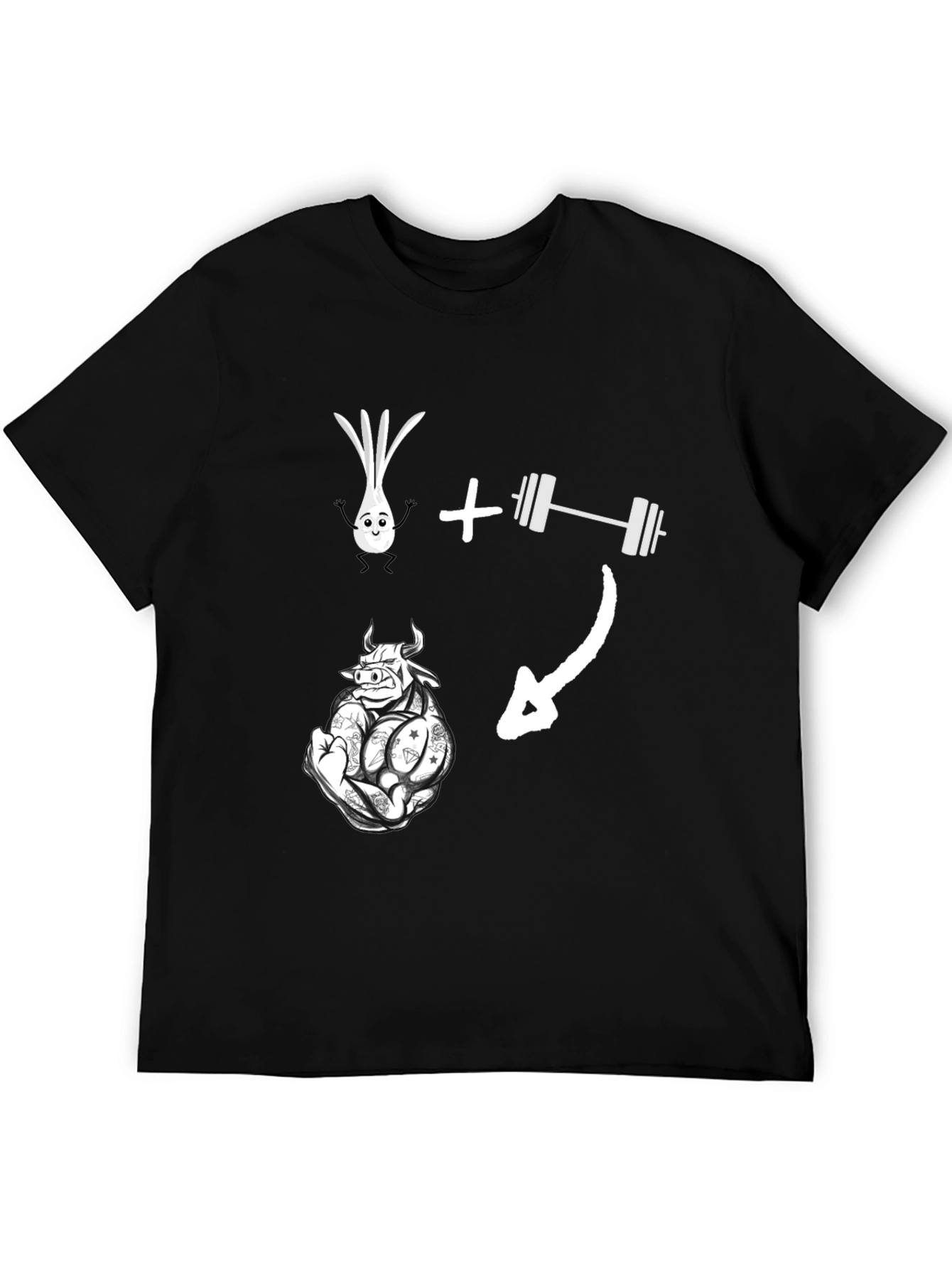 Funny Gym Workout T-Shirt - Onion Bull Pun
