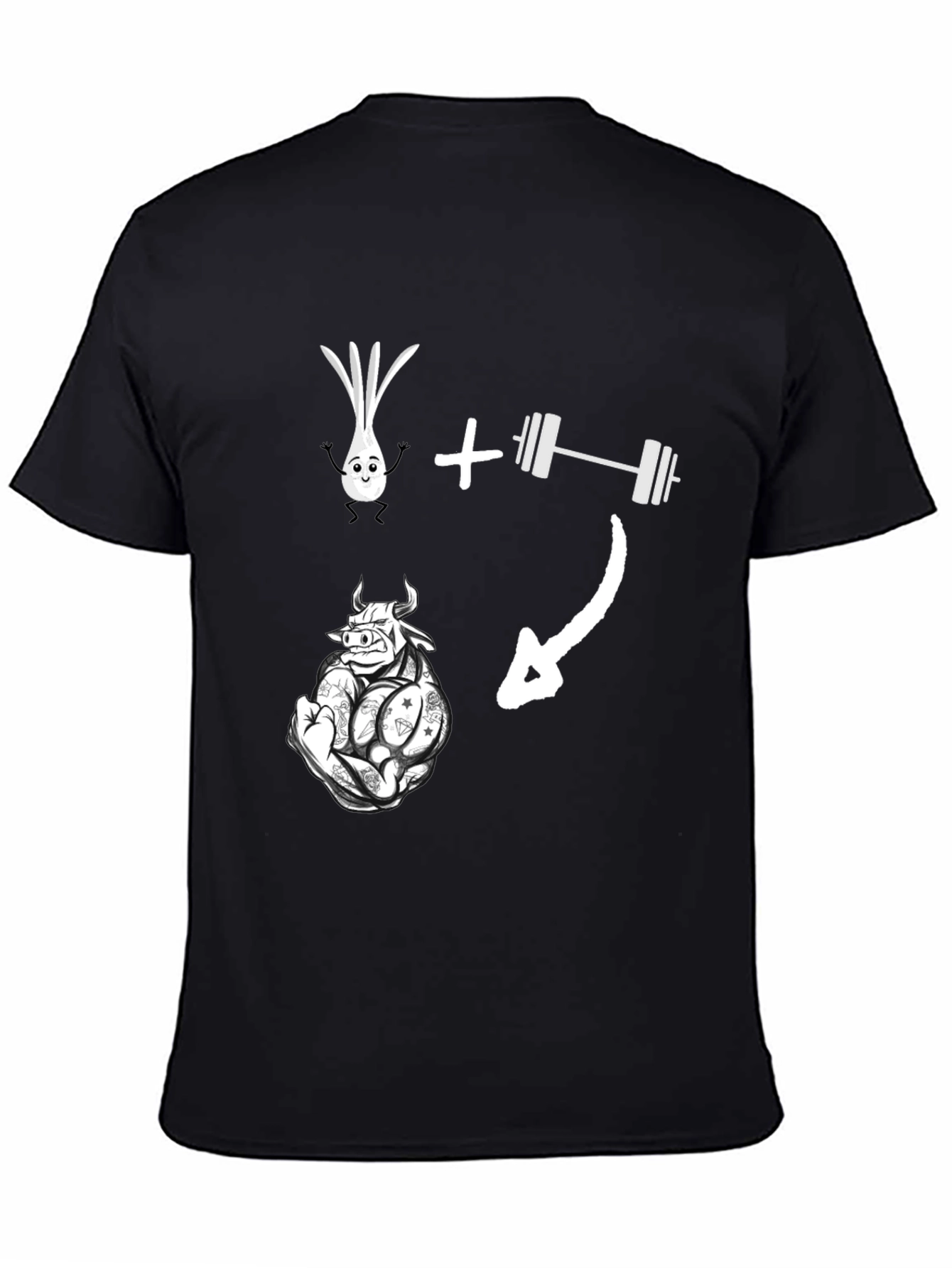 Funny Gym Workout T-Shirt - Onion Bull Pun