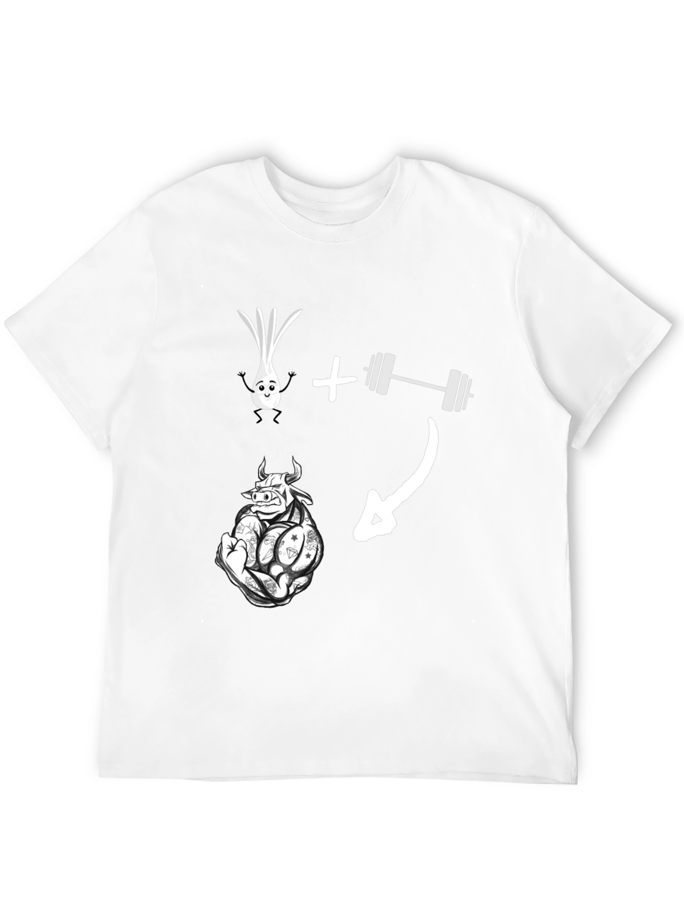 Funny Gym Workout T-Shirt - Onion Bull Pun