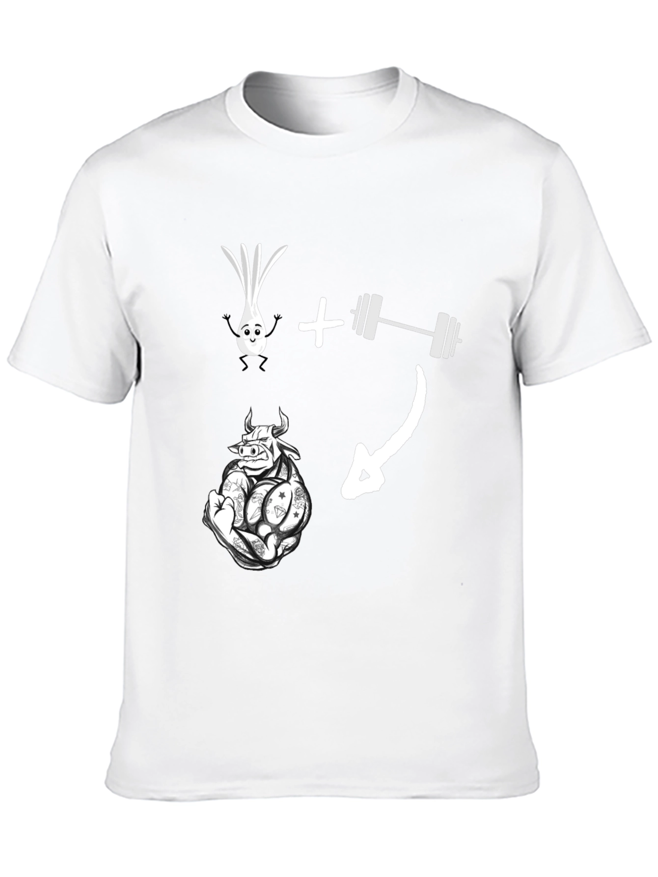 Funny Gym Workout T-Shirt - Onion Bull Pun