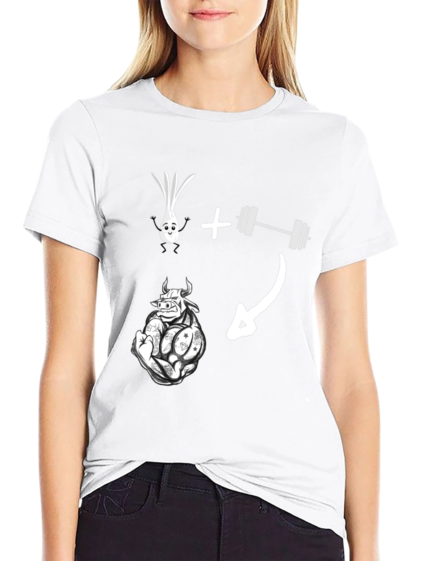 Funny Gym Workout T-Shirt - Onion Bull Pun