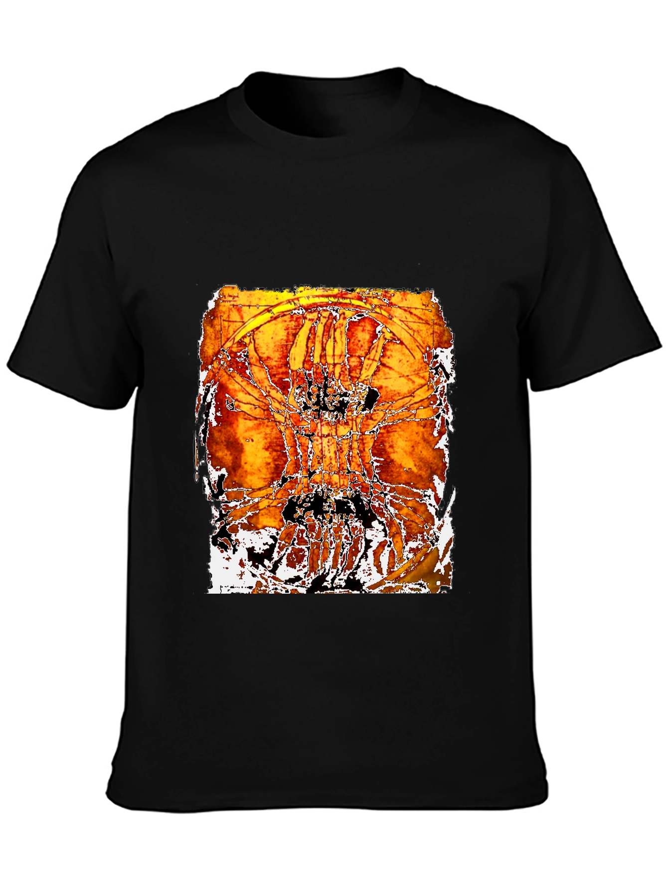Abstract Art Print Black T-Shirt