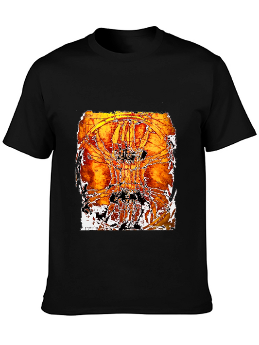Abstract Art Print Black T-Shirt