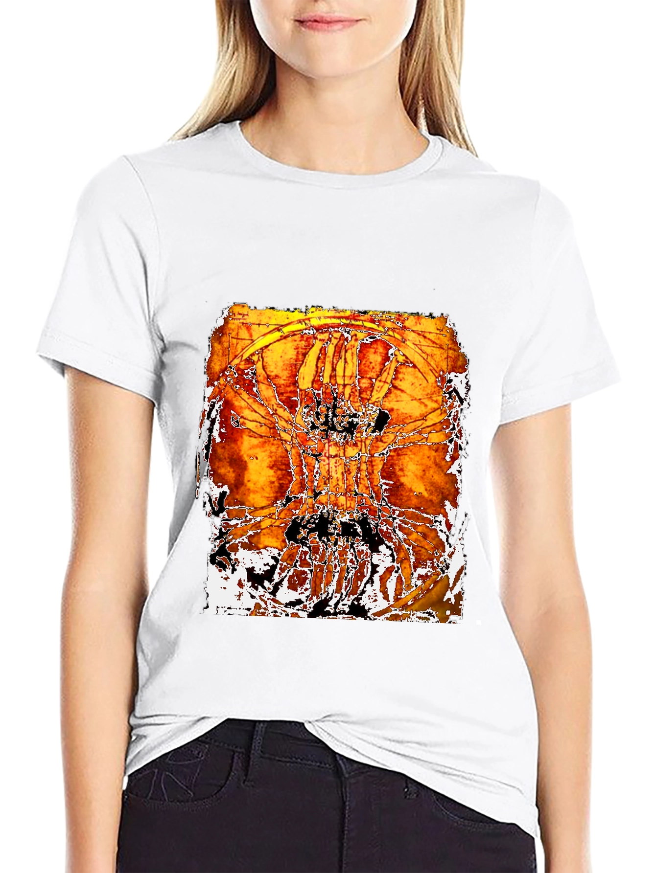 Abstract Art Print Black T-Shirt