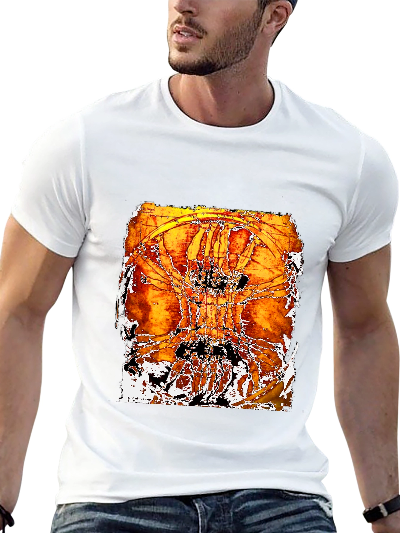 Abstract Art Print Black T-Shirt