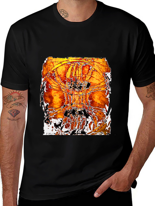 Abstract Art Print Black T-Shirt