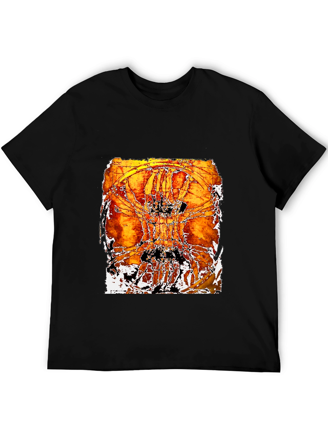 Abstract Art Print Black T-Shirt