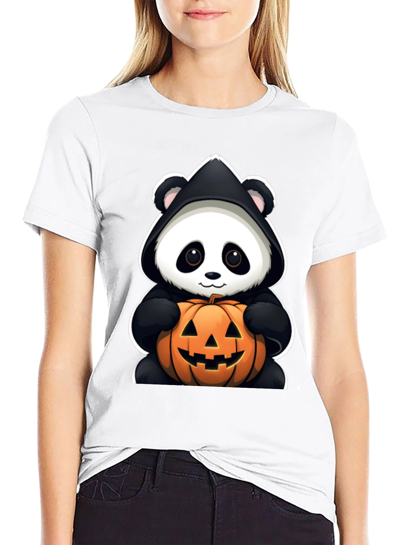 Panda Halloween Pumpkin T-Shirt