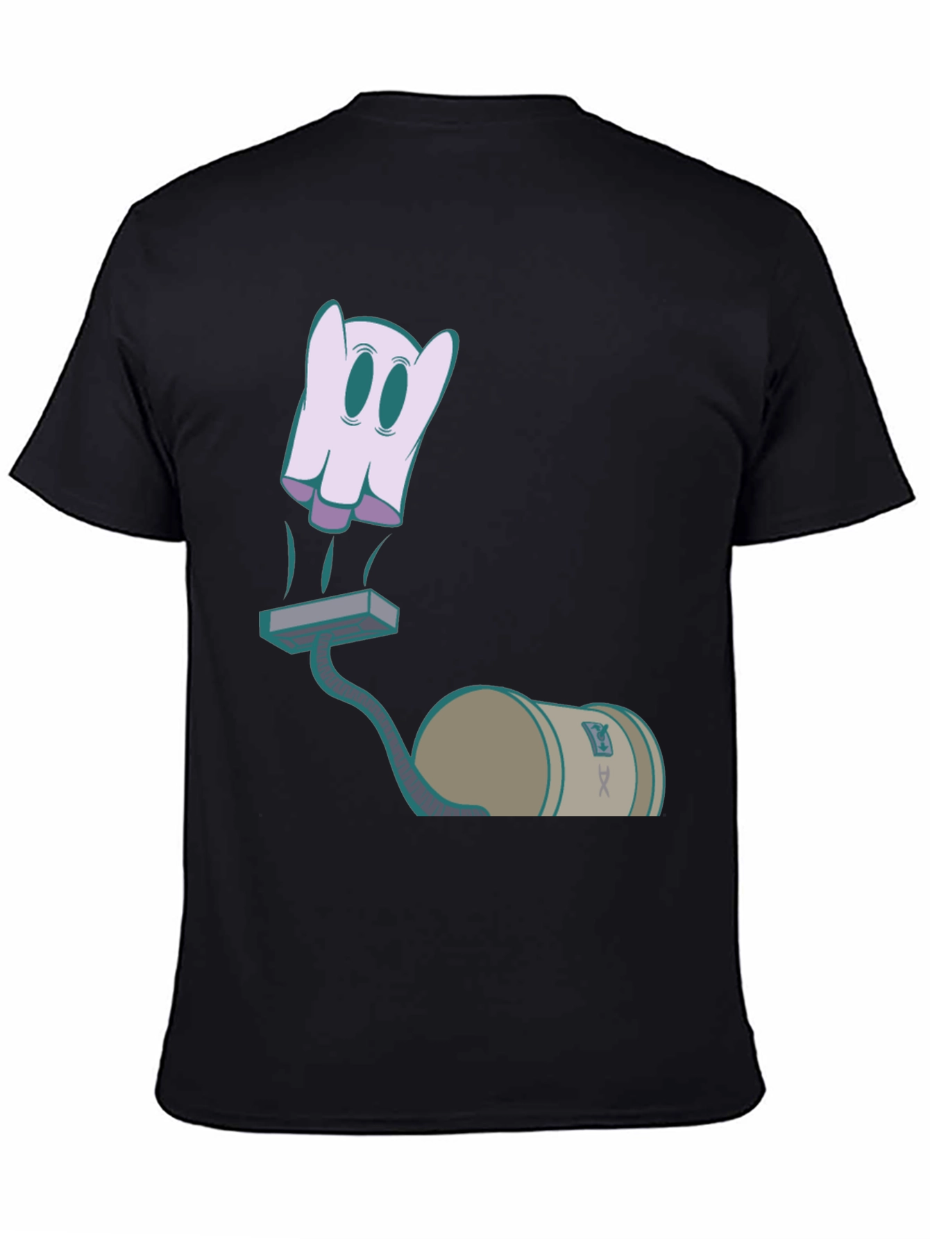 Ghost Vacuum Cartoon Graphic T-Shirt