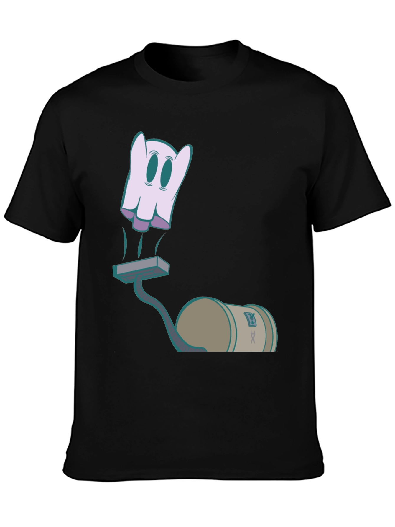 Ghost Vacuum Cartoon Graphic T-Shirt