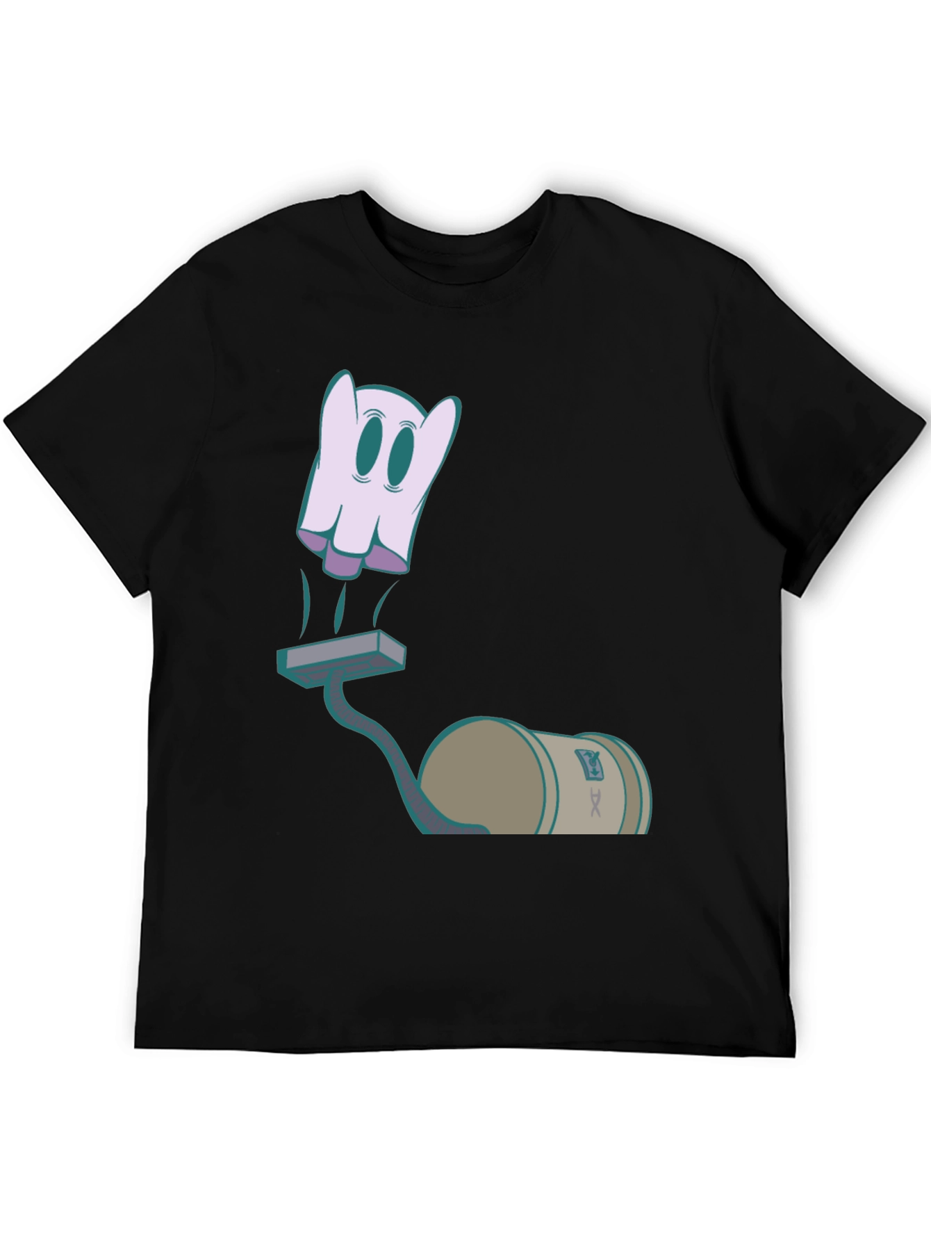 Ghost Vacuum Cartoon Graphic T-Shirt