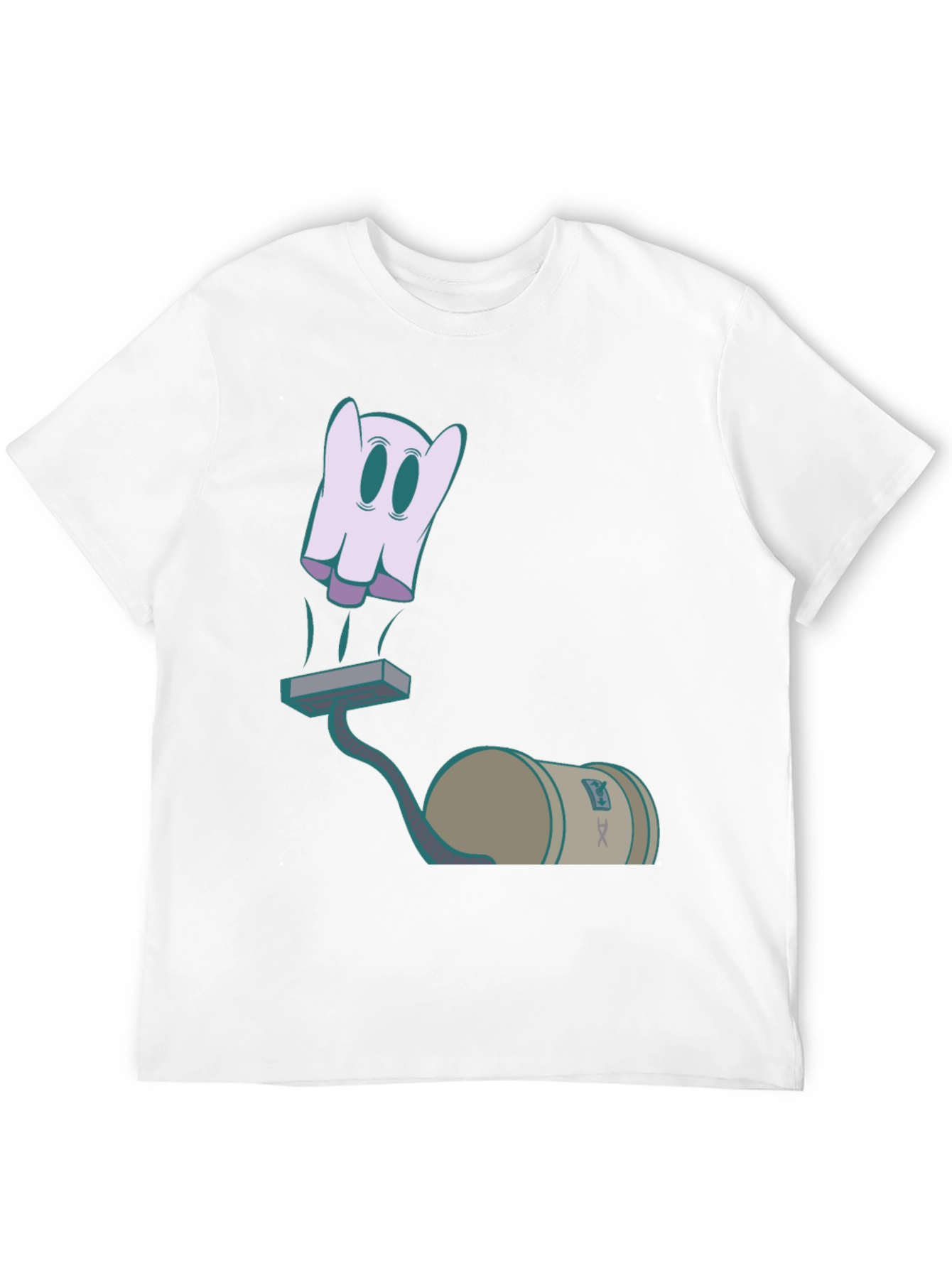 Ghost Vacuum Cartoon Graphic T-Shirt