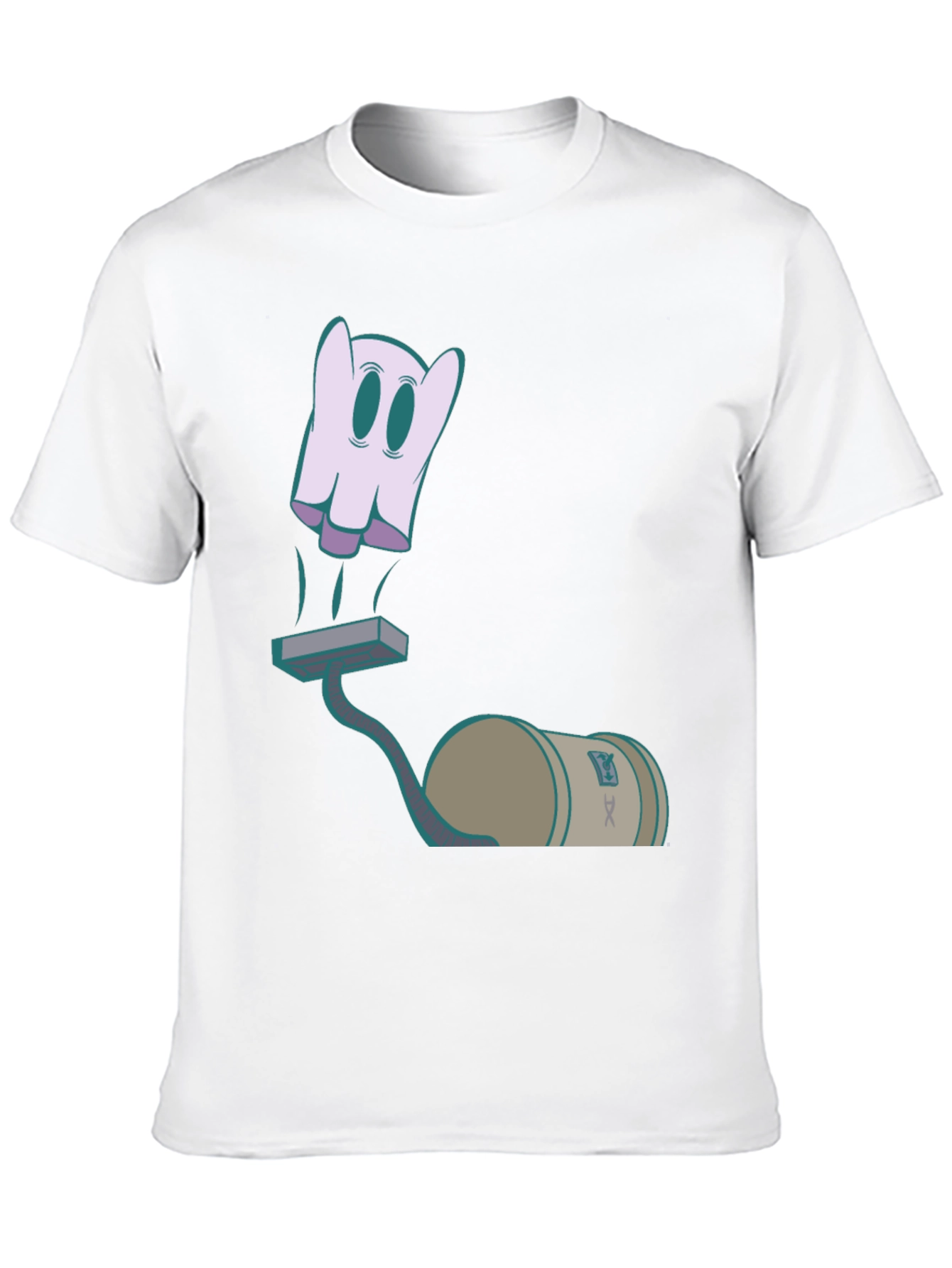 Ghost Vacuum Cartoon Graphic T-Shirt