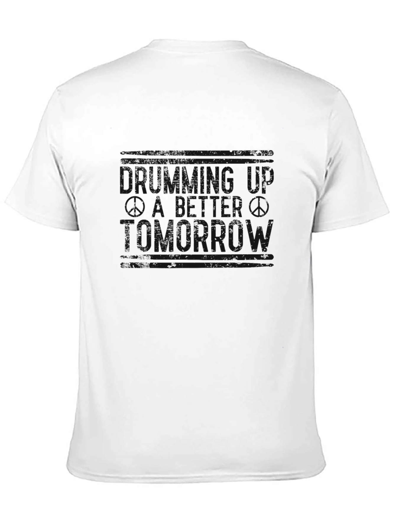 Mens Black Crewneck Graphic T-Shirt