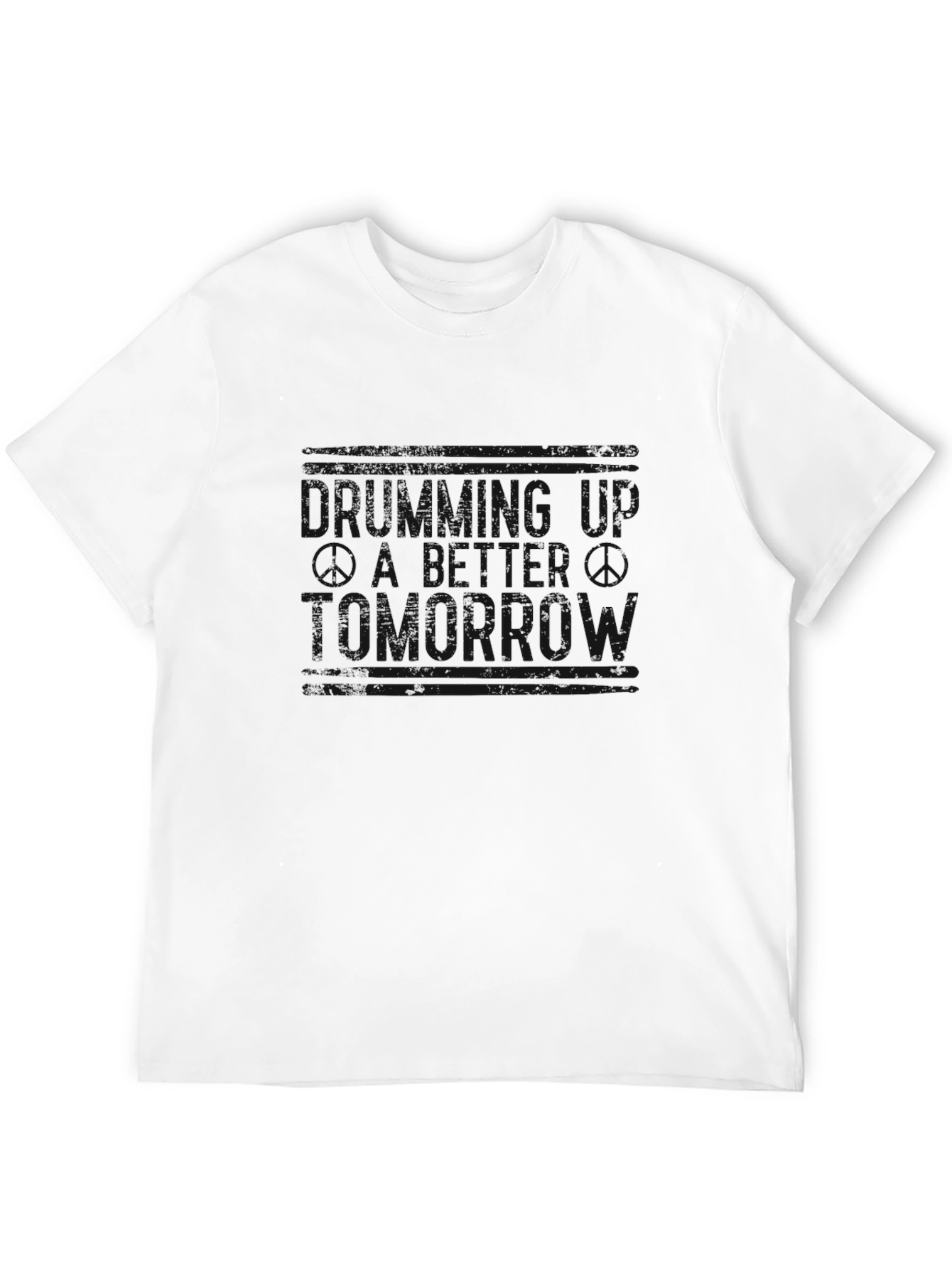 Mens Black Crewneck Graphic T-Shirt