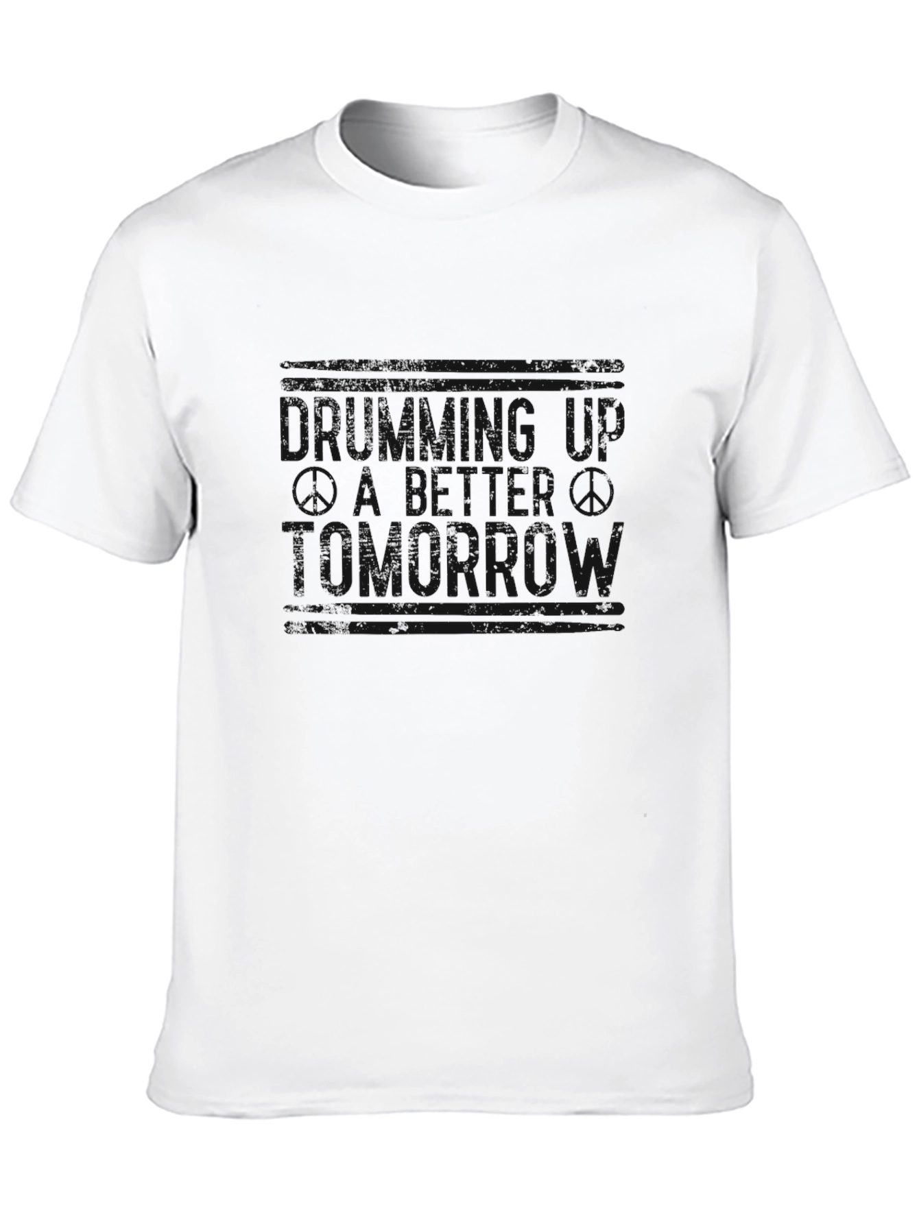 Mens Black Crewneck Graphic T-Shirt