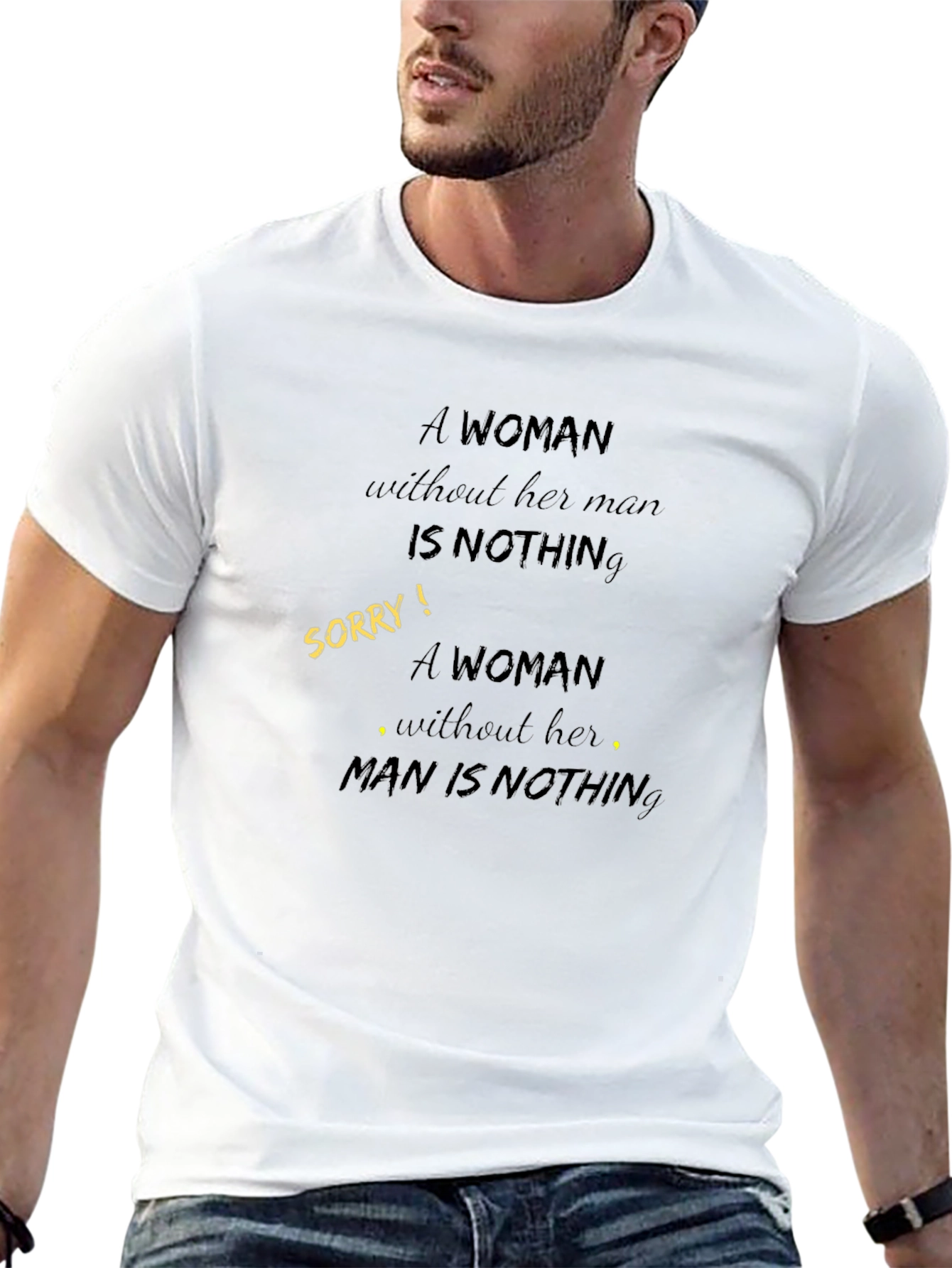 Empowering Graphic Tee: A Woman Is Nothing Reversal