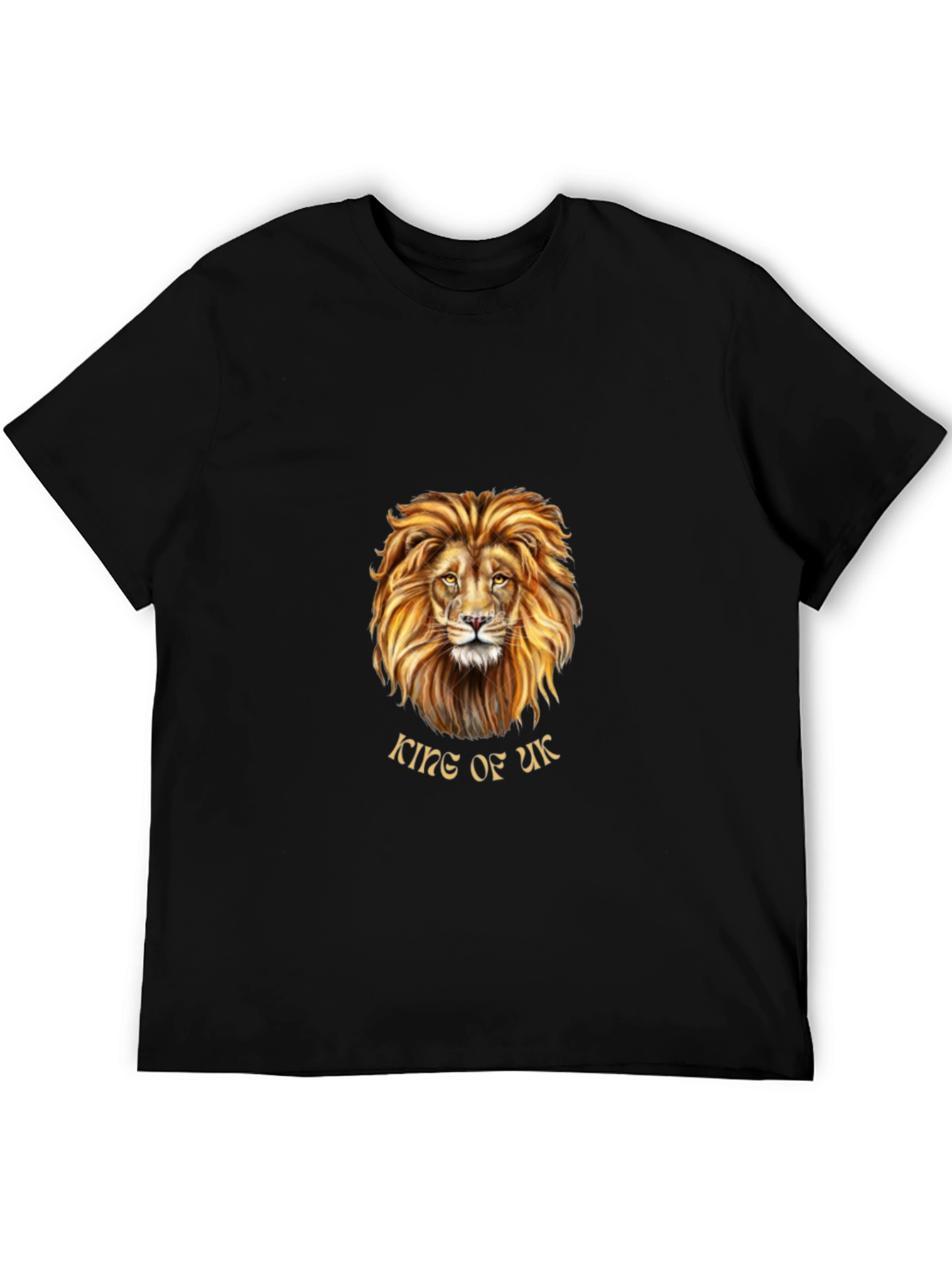 King of UK Lion Graphic T-Shirt - Black