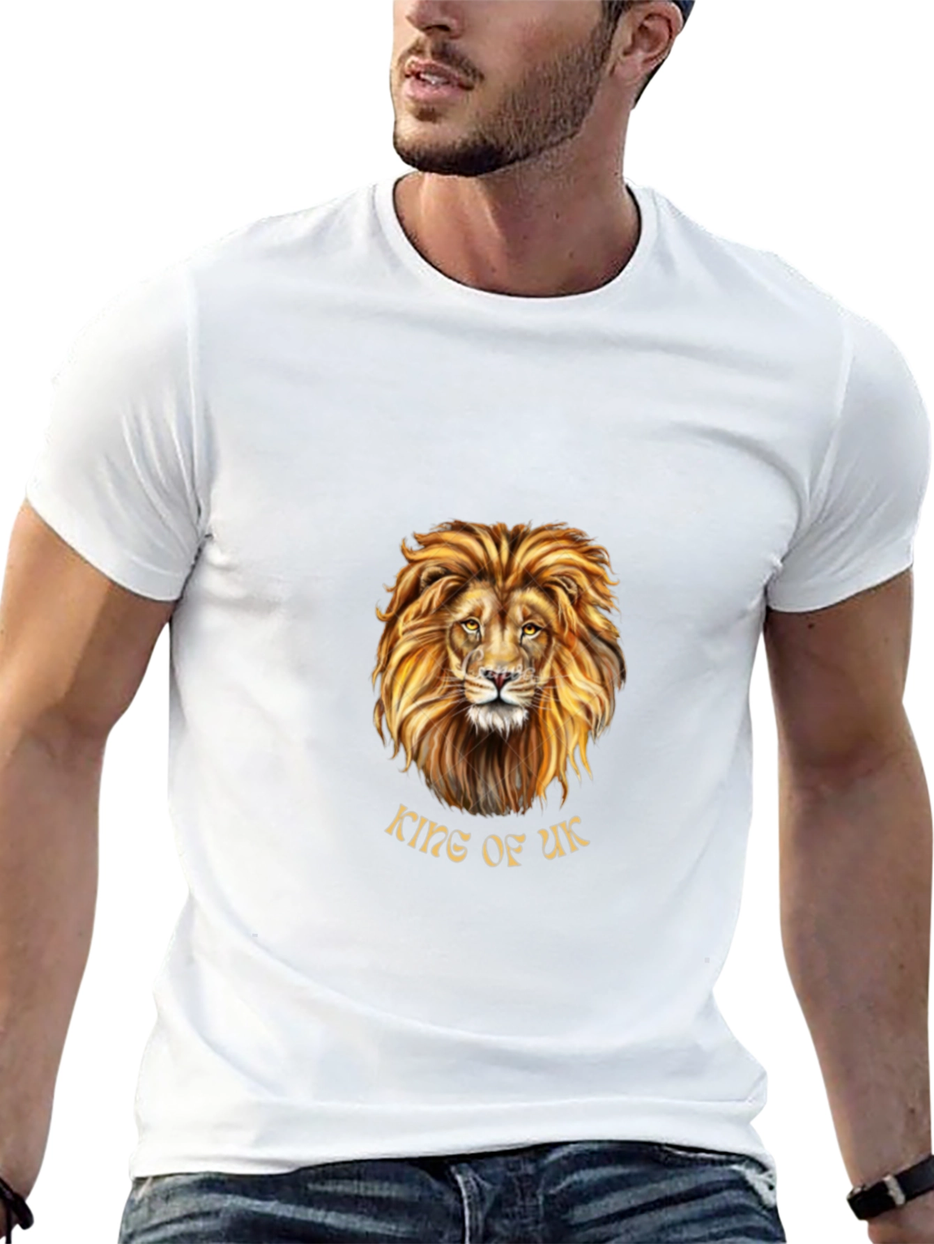King of UK Lion Graphic T-Shirt - Black