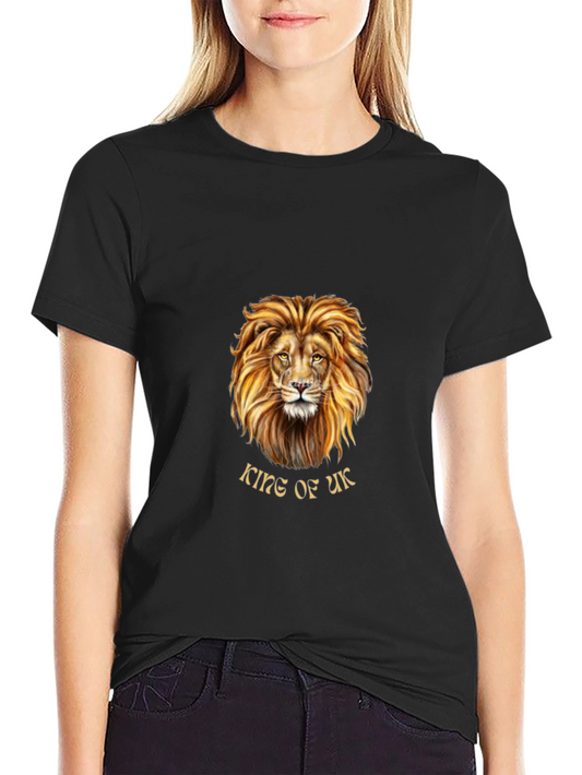 King of UK Lion Graphic T-Shirt - Black