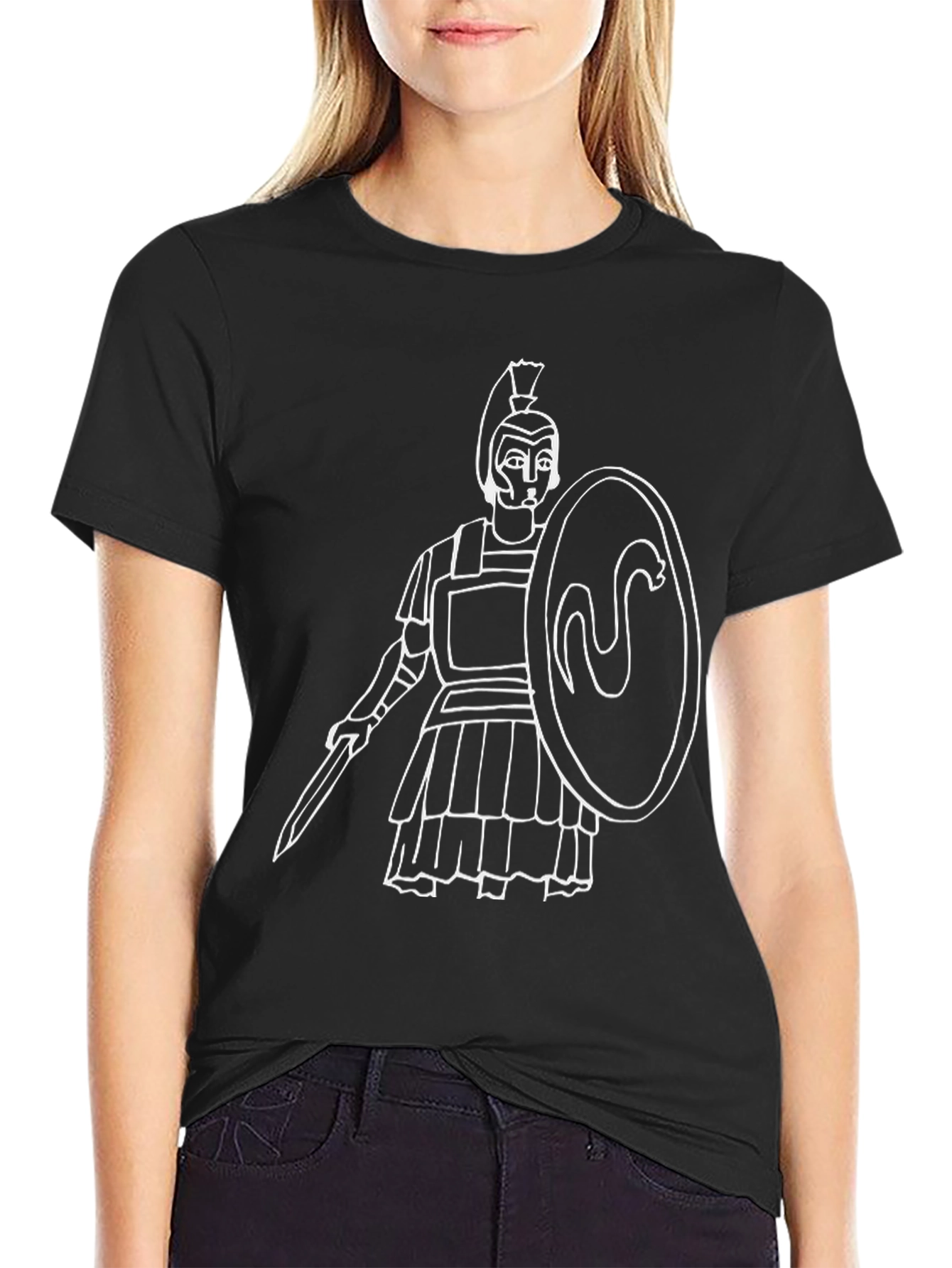 Warrior Graphic T-Shirt - Black