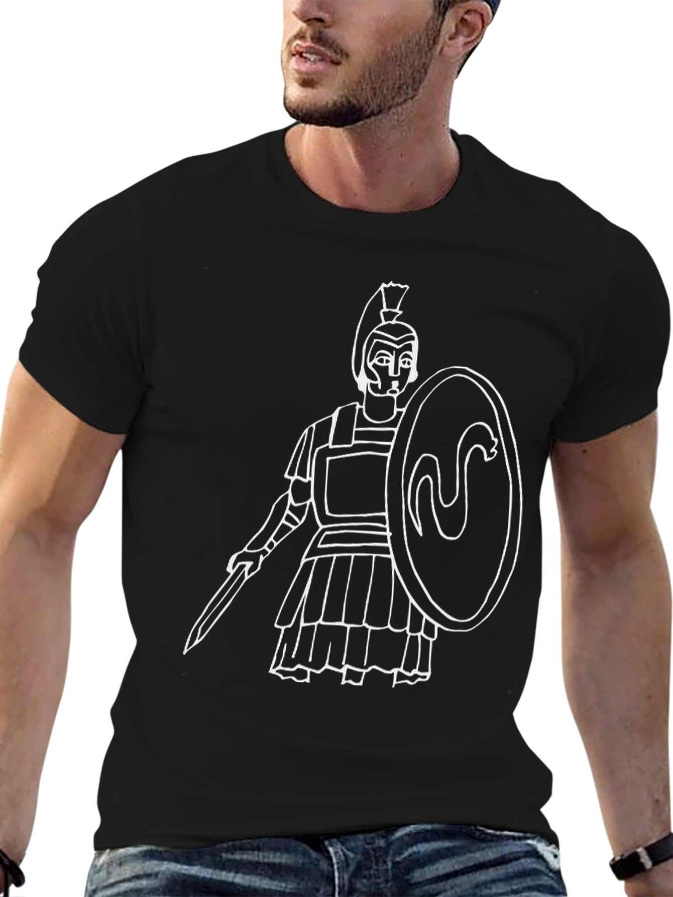 Warrior Graphic T-Shirt - Black