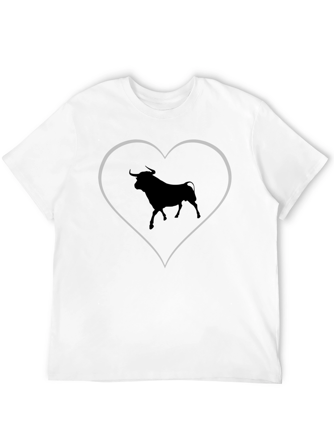 Bull Heart Graphic T-Shirt - Black