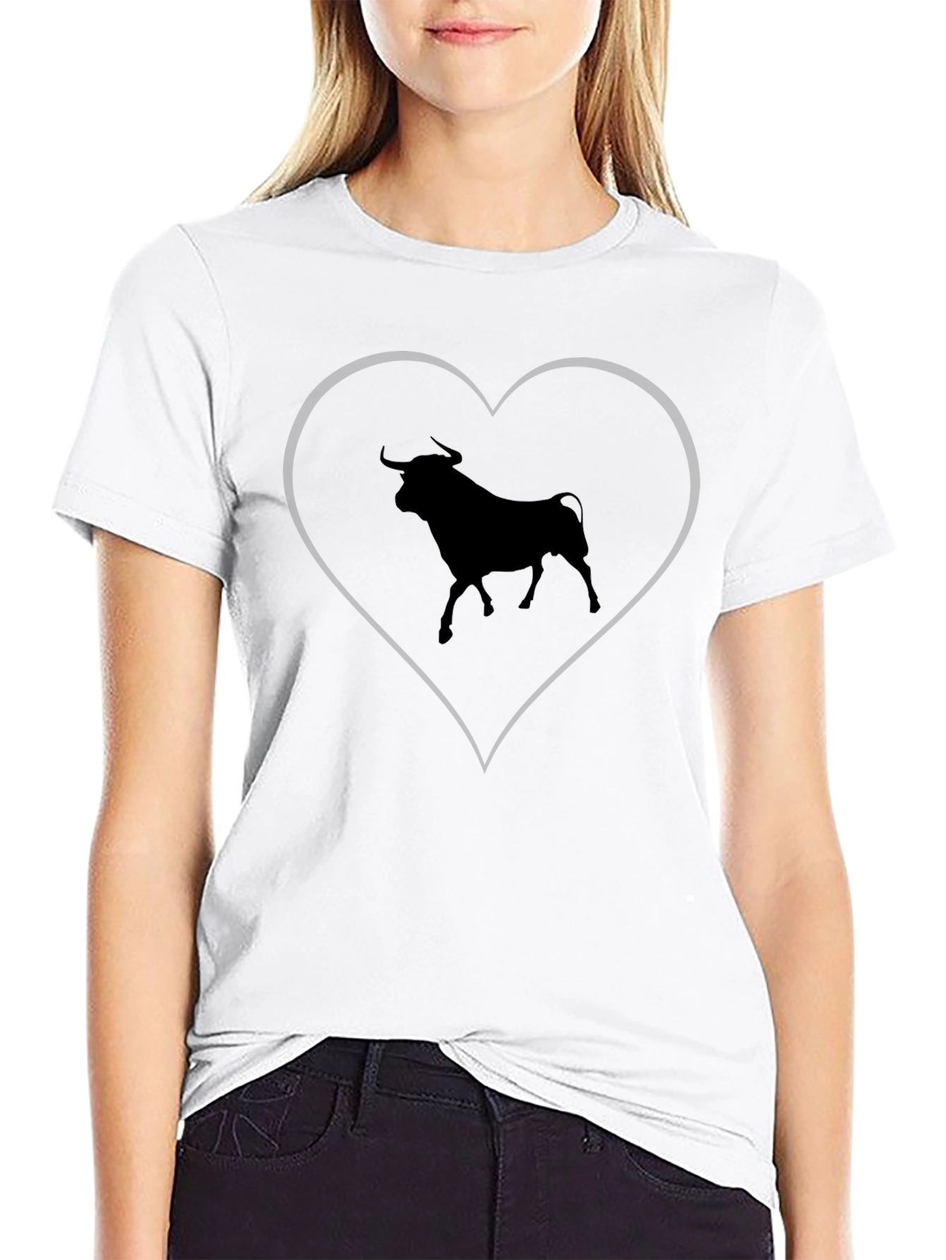 Bull Heart Graphic T-Shirt - Black