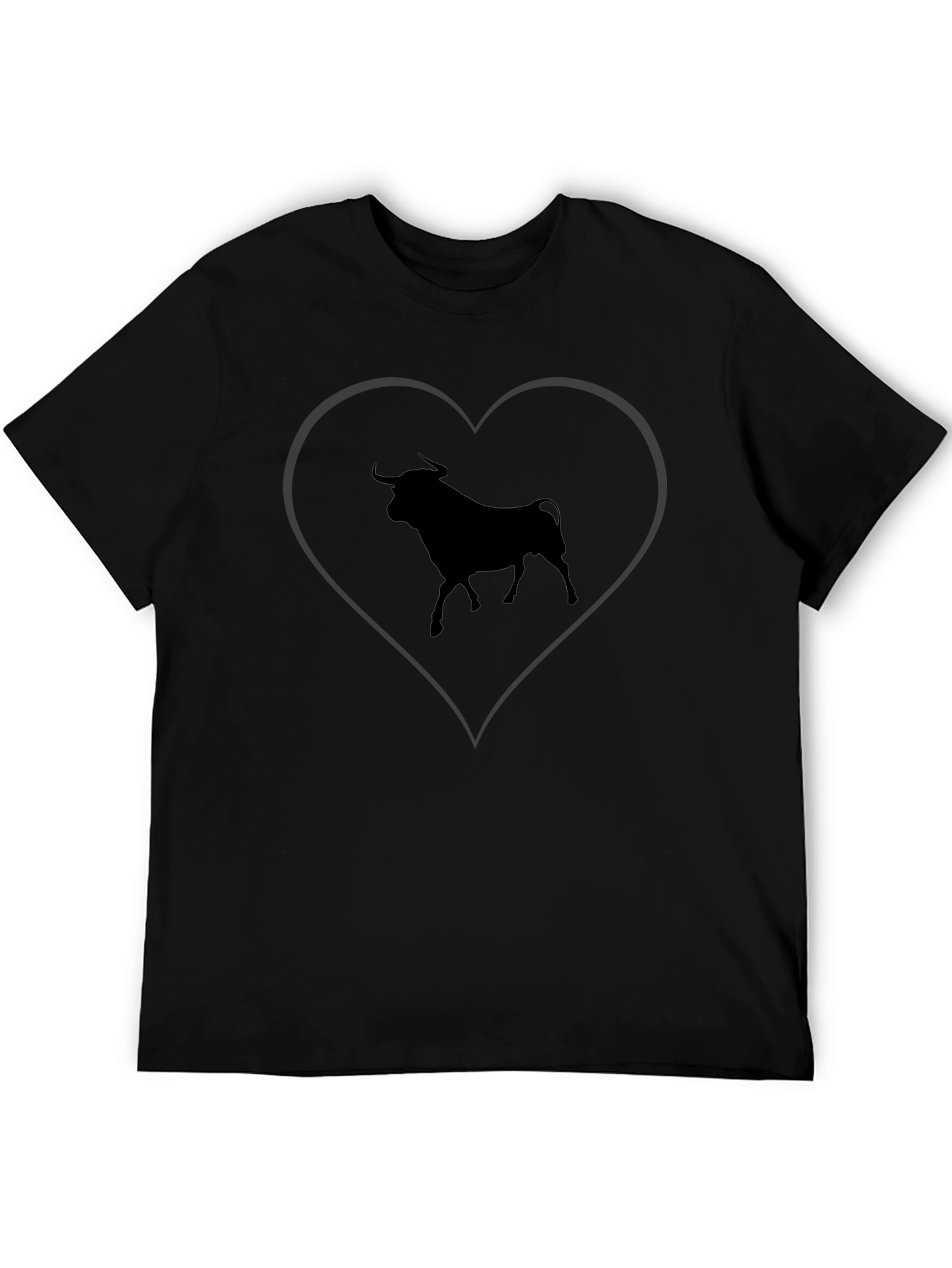 Bull Heart Graphic T-Shirt - Black