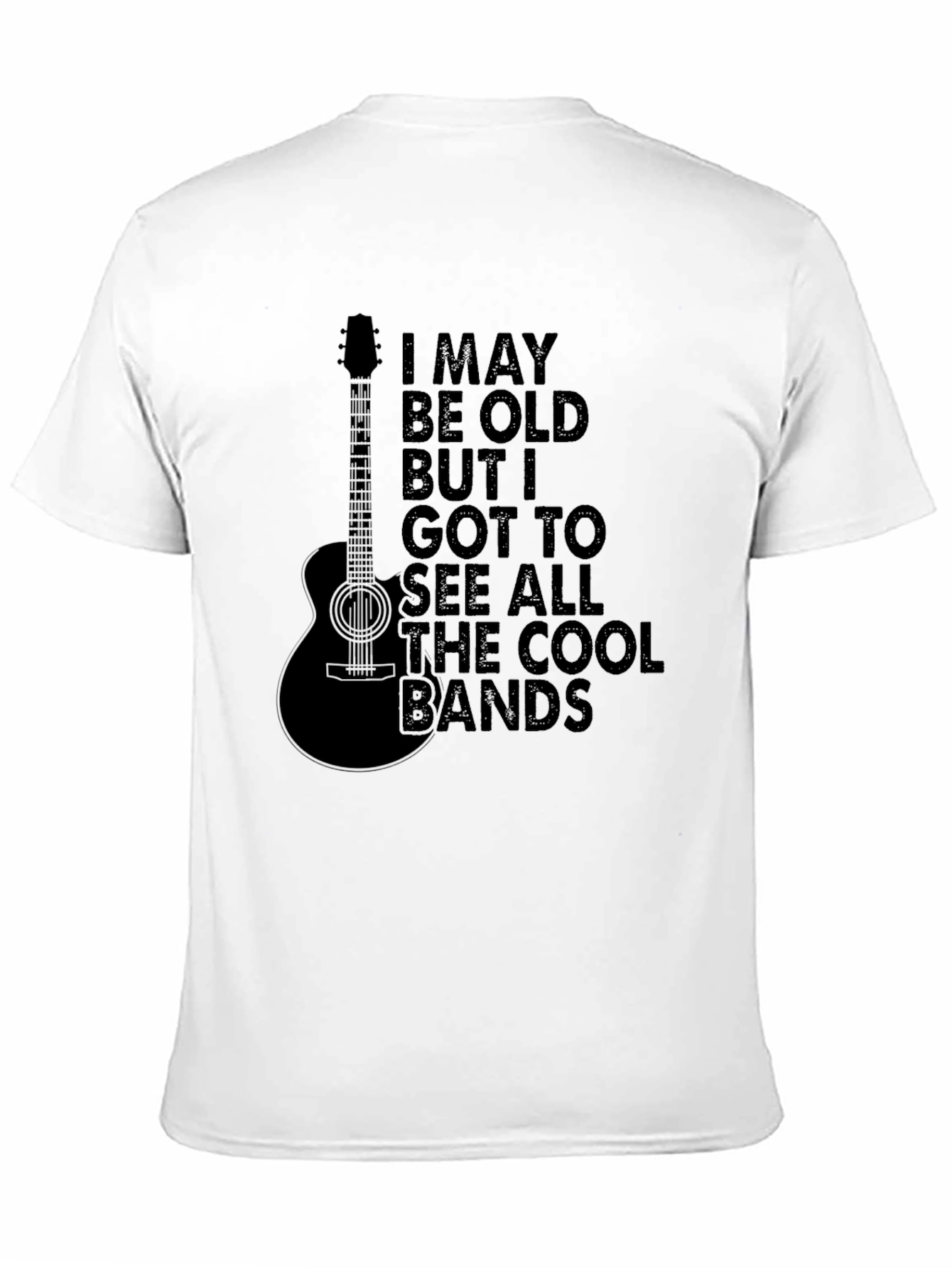 Cool Bands Guitar T-Shirt - Black