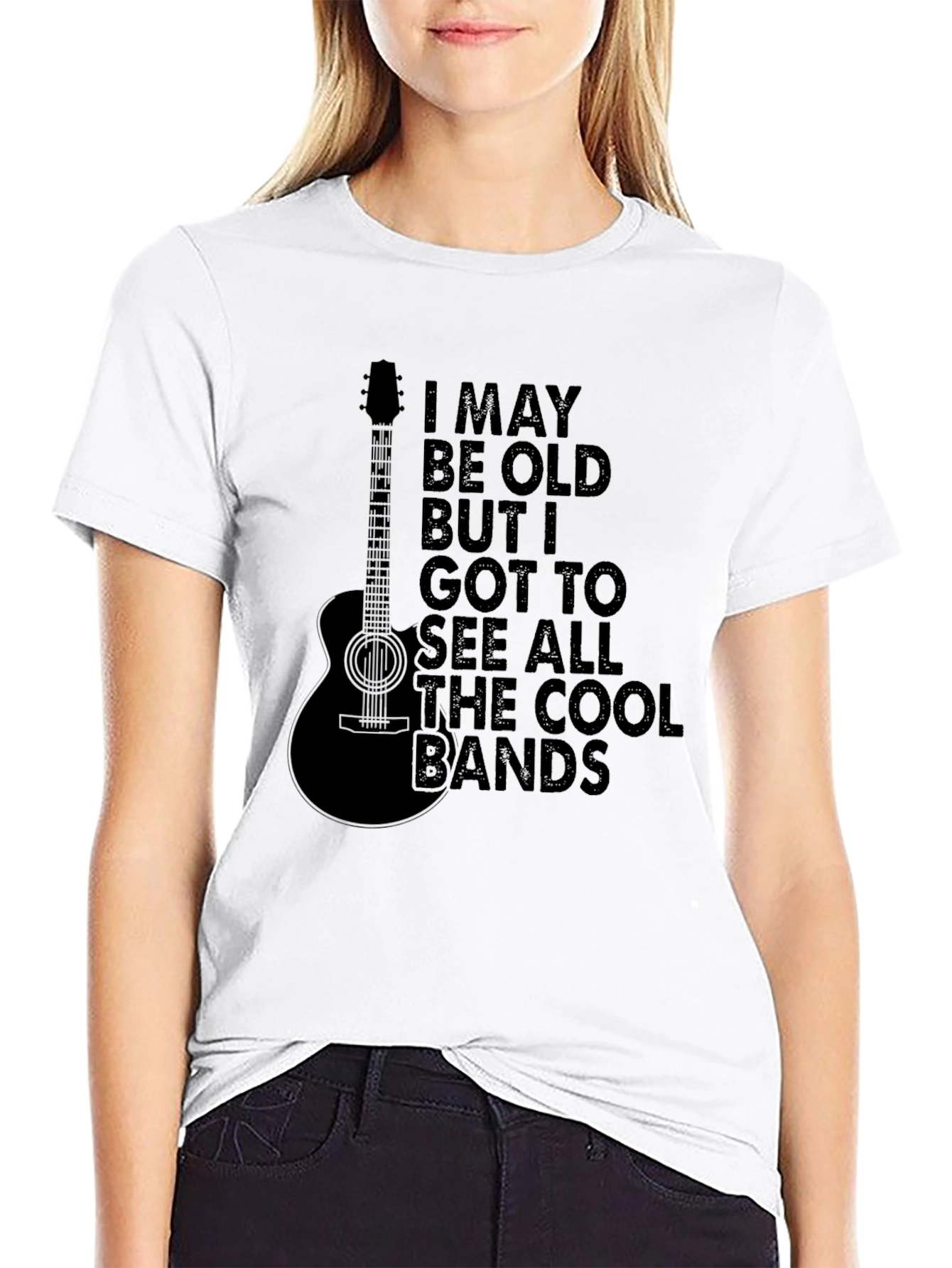 Cool Bands Guitar T-Shirt - Black