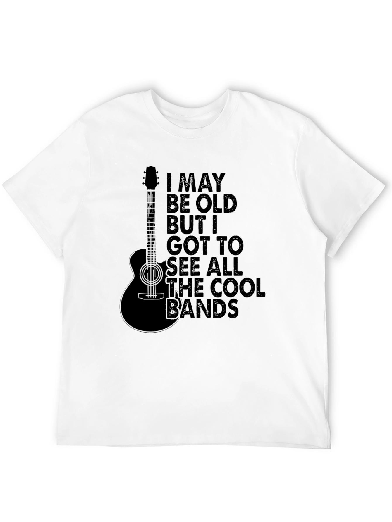 Cool Bands Guitar T-Shirt - Black