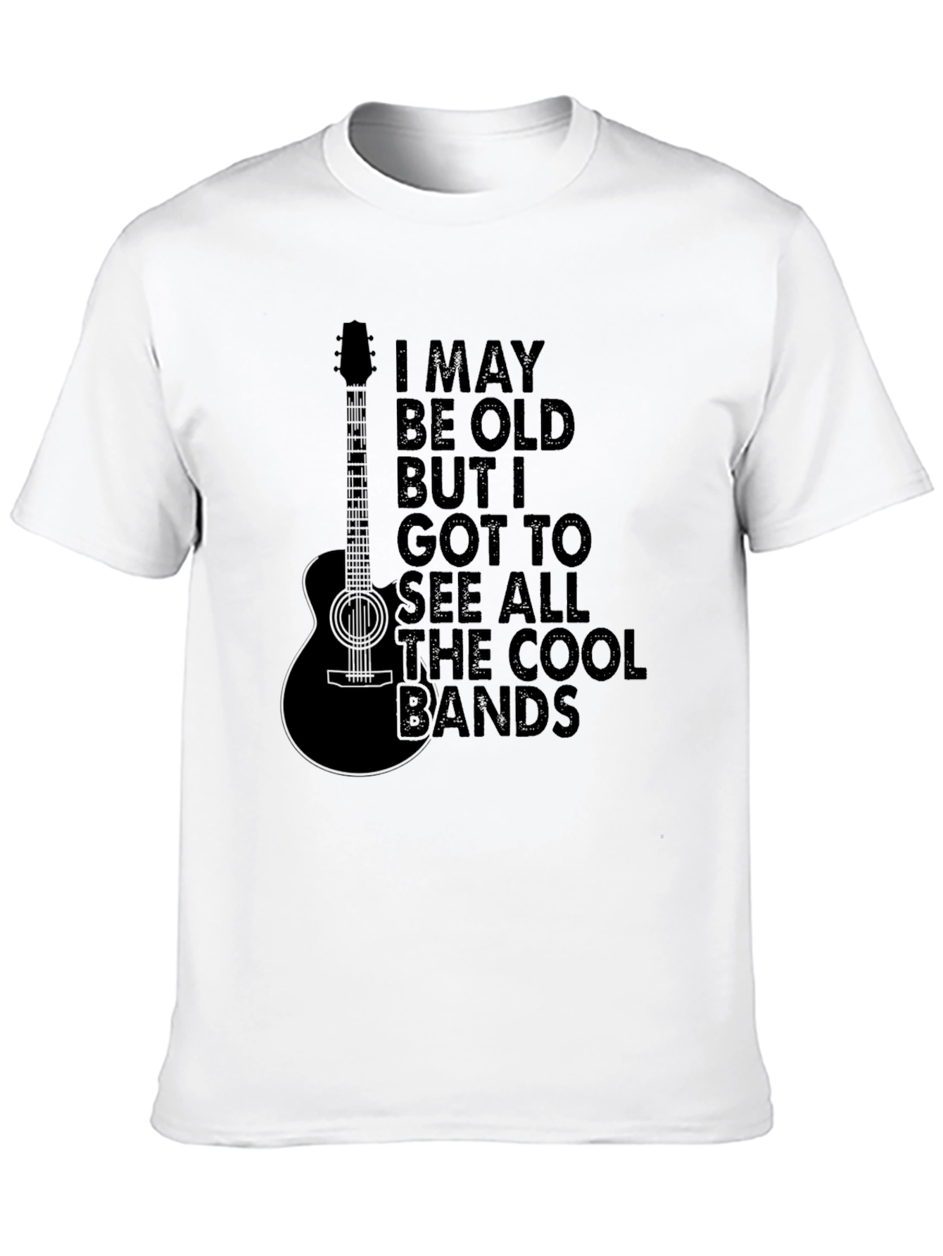 Cool Bands Guitar T-Shirt - Black