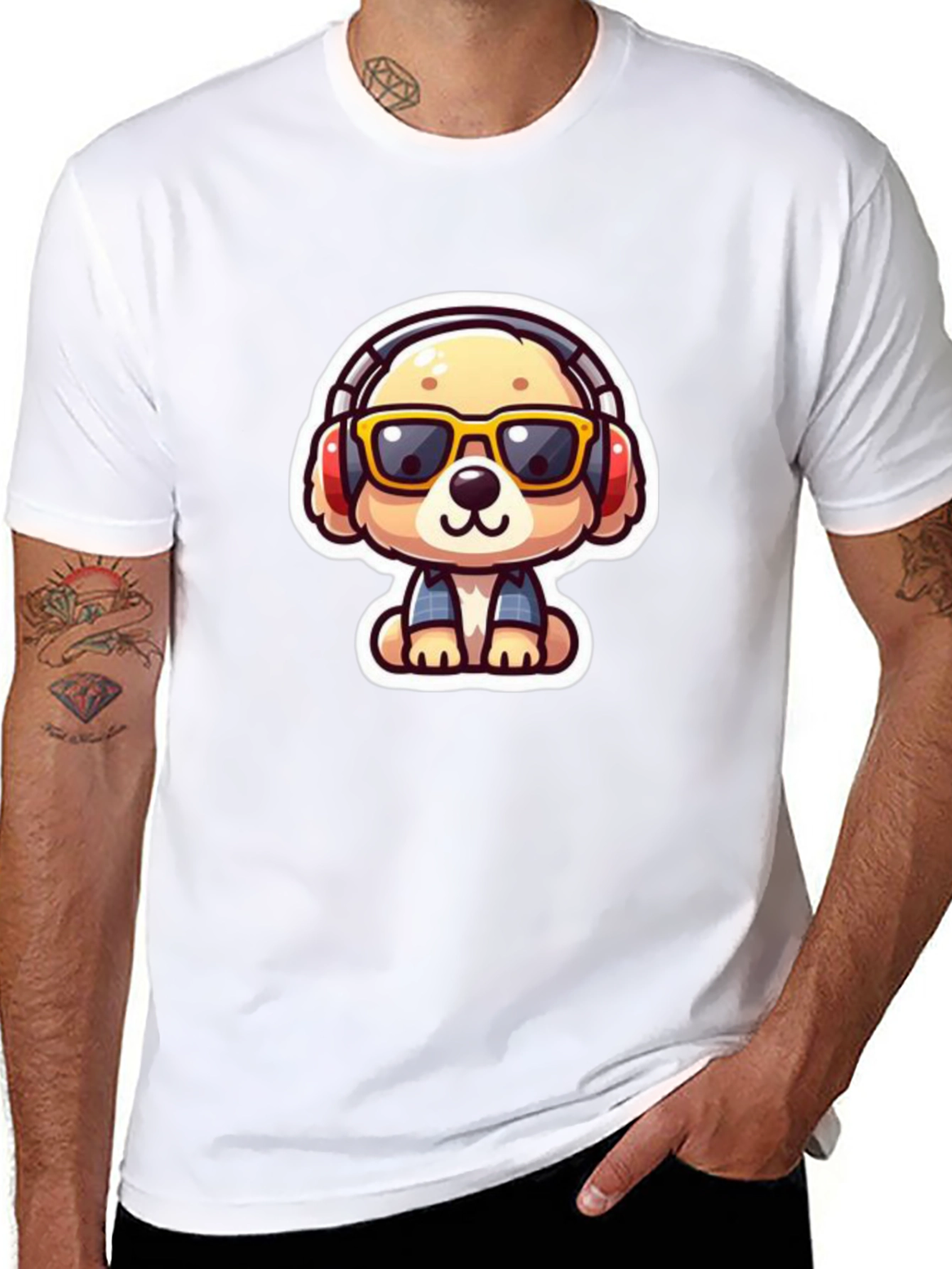 Dog DJ Black T-Shirt
