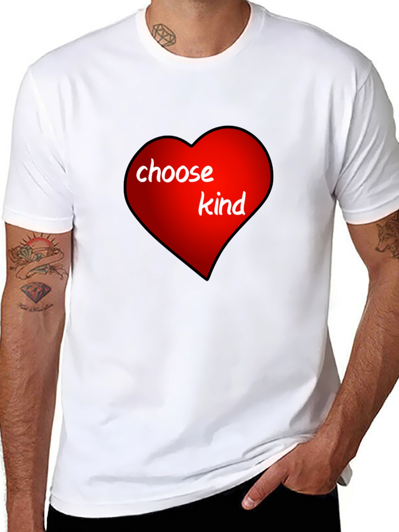 Choose Kind Heart T-Shirt - Spread Positivity