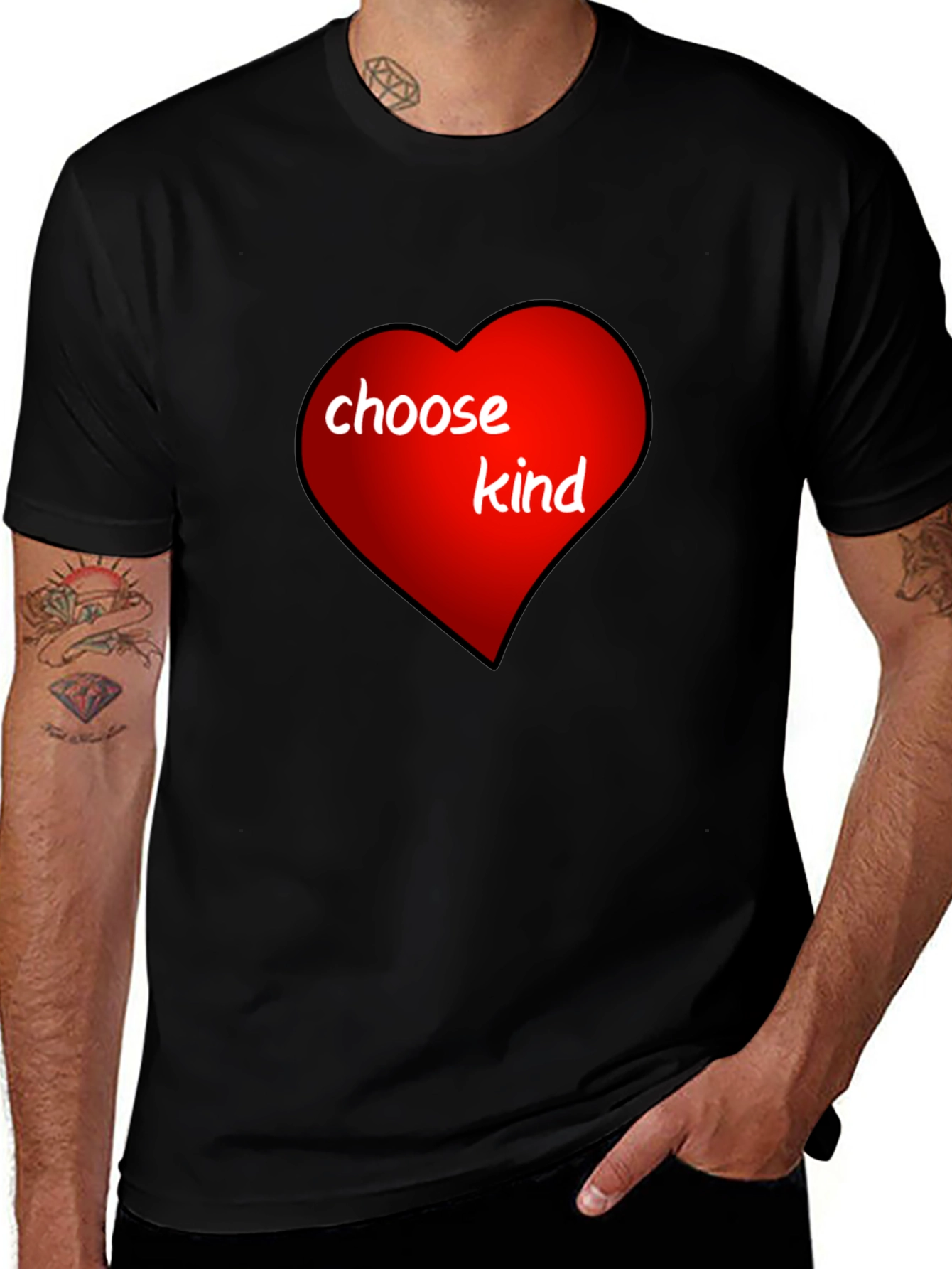Choose Kind Heart T-Shirt - Spread Positivity