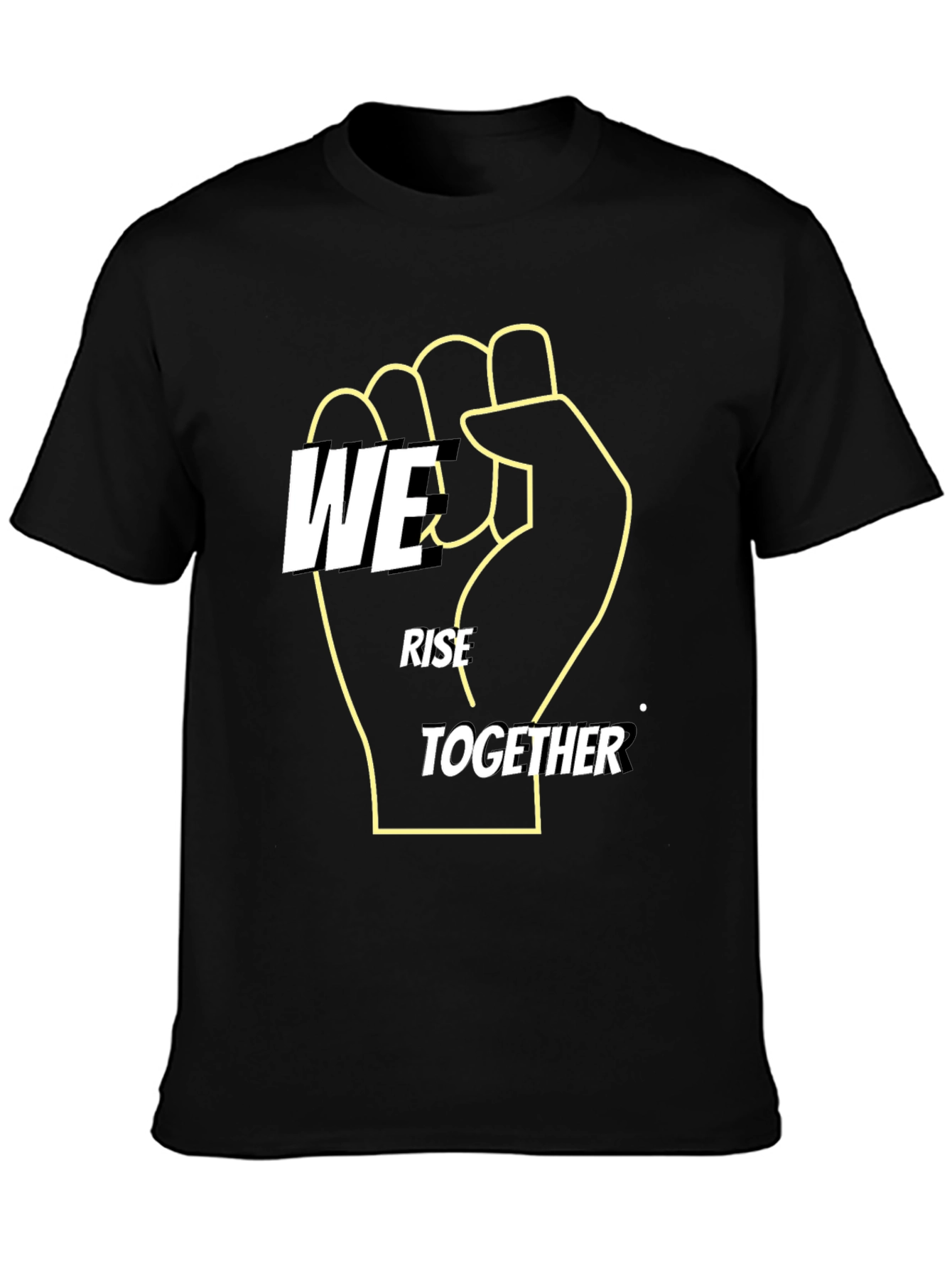 We Rise Together Graphic Tee - Black