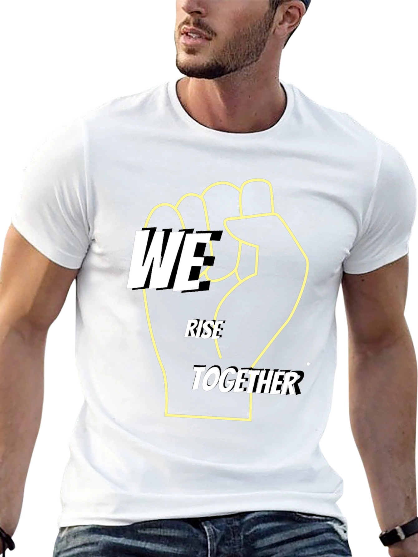 We Rise Together Graphic Tee - Black