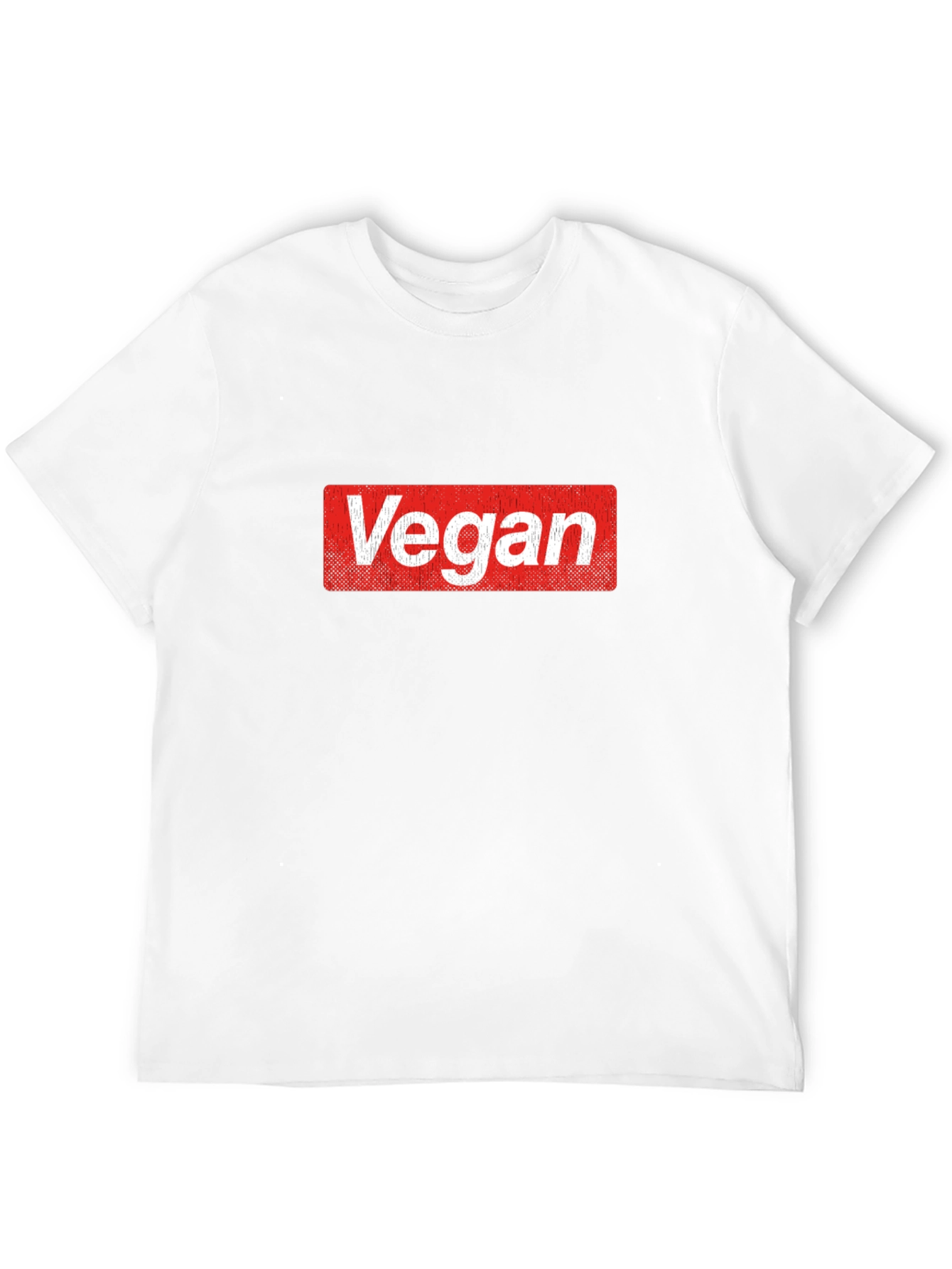 Vegan T-Shirt: Bold Red Box Logo Tee