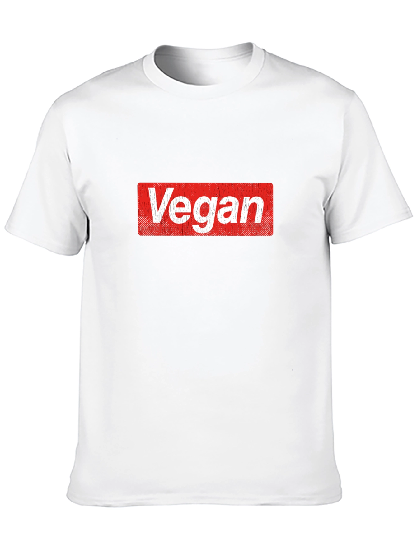 Vegan T-Shirt: Bold Red Box Logo Tee