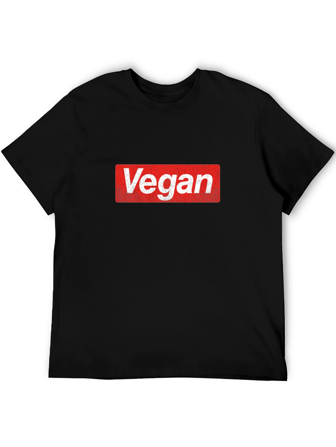 Vegan T-Shirt: Bold Red Box Logo Tee