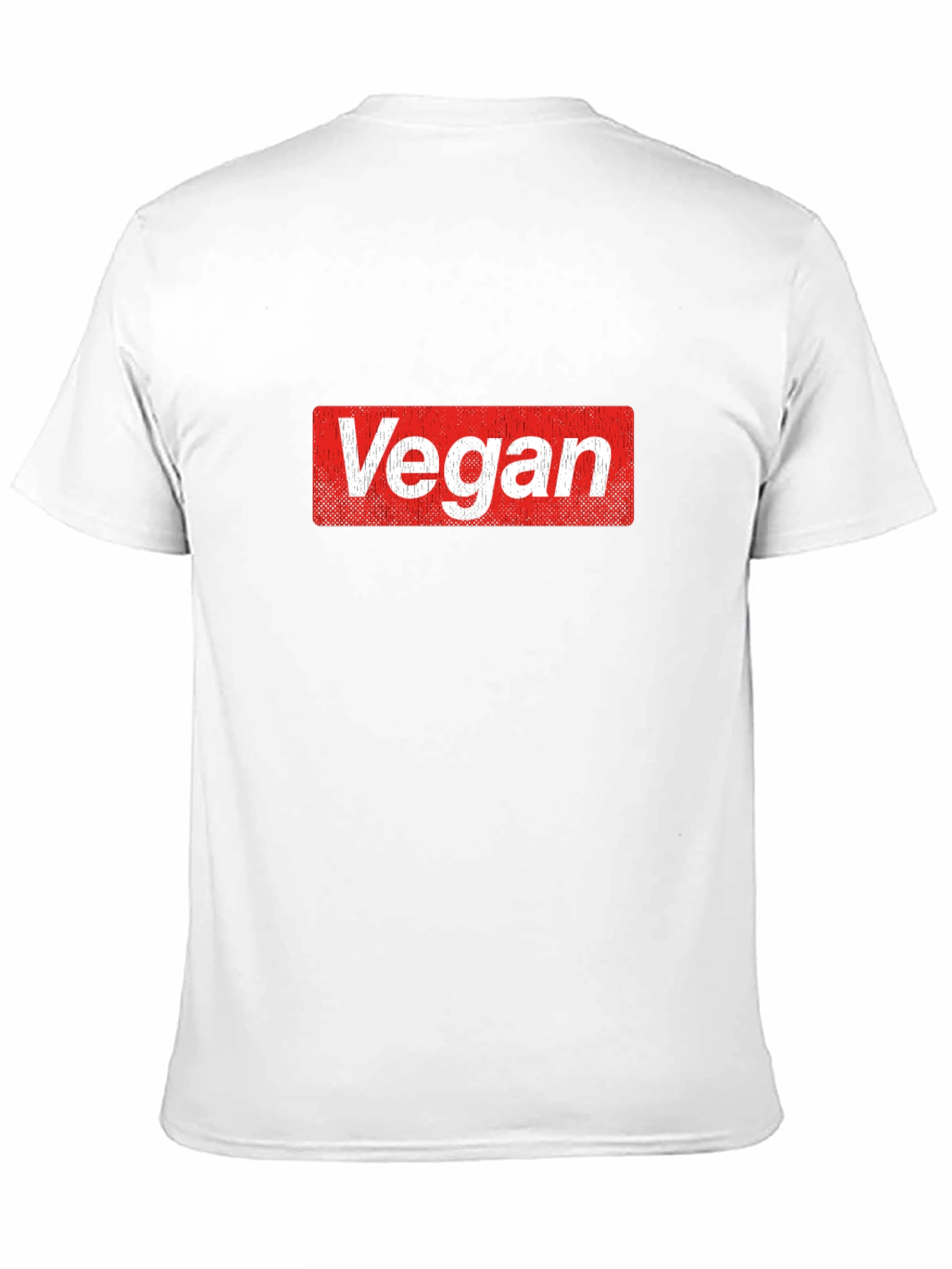Vegan T-Shirt: Bold Red Box Logo Tee