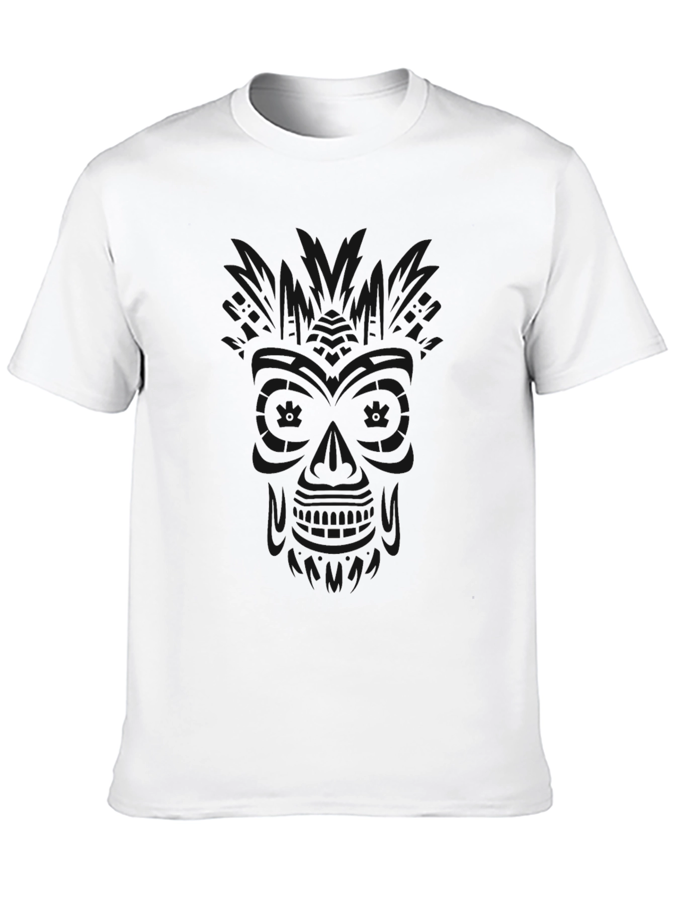 Mens Solid Black Crew Neck Short Sleeve T-Shirt